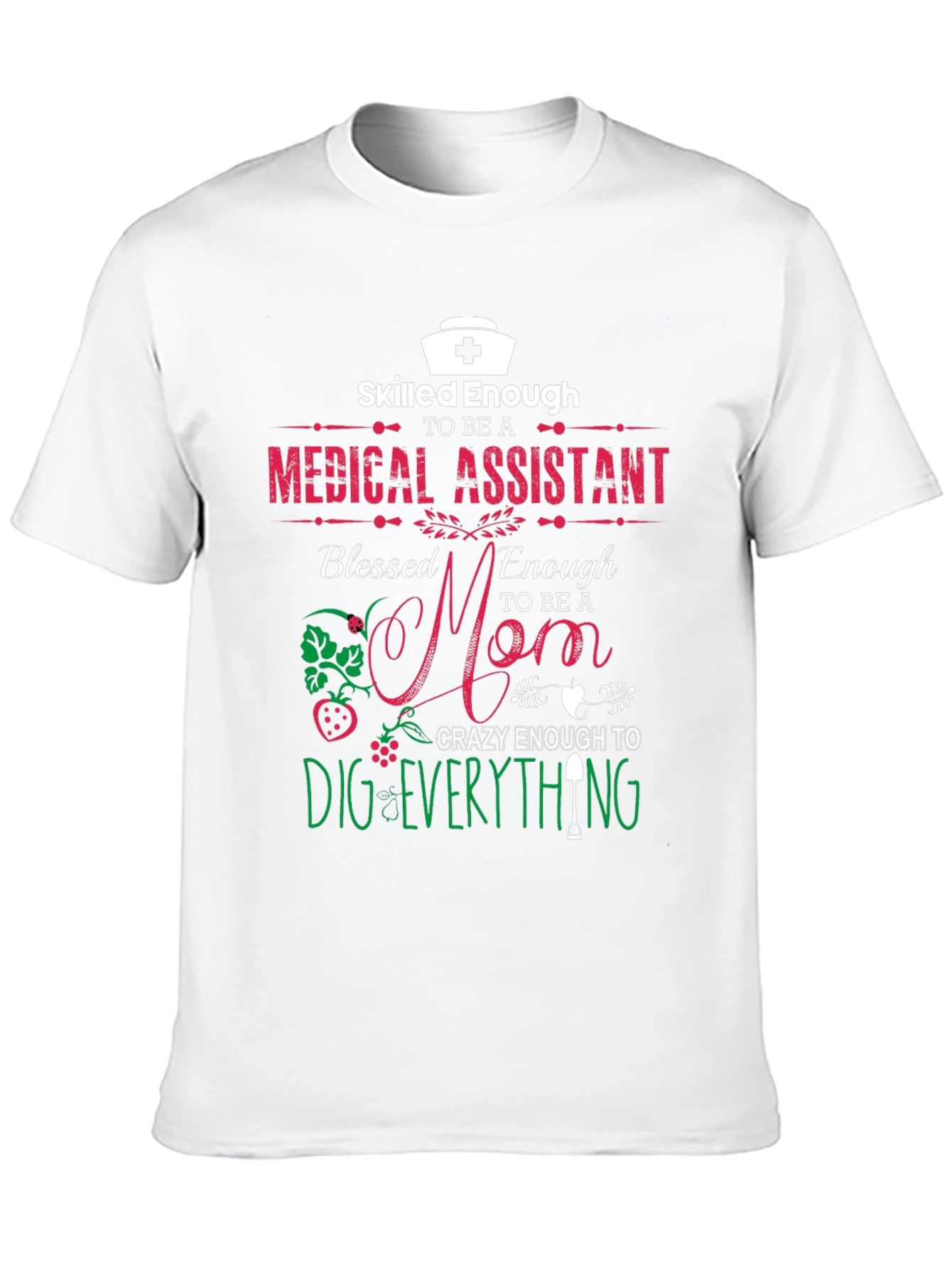 Black Skilled Medical Assistant, Blessed Mom T-Shirt view 10