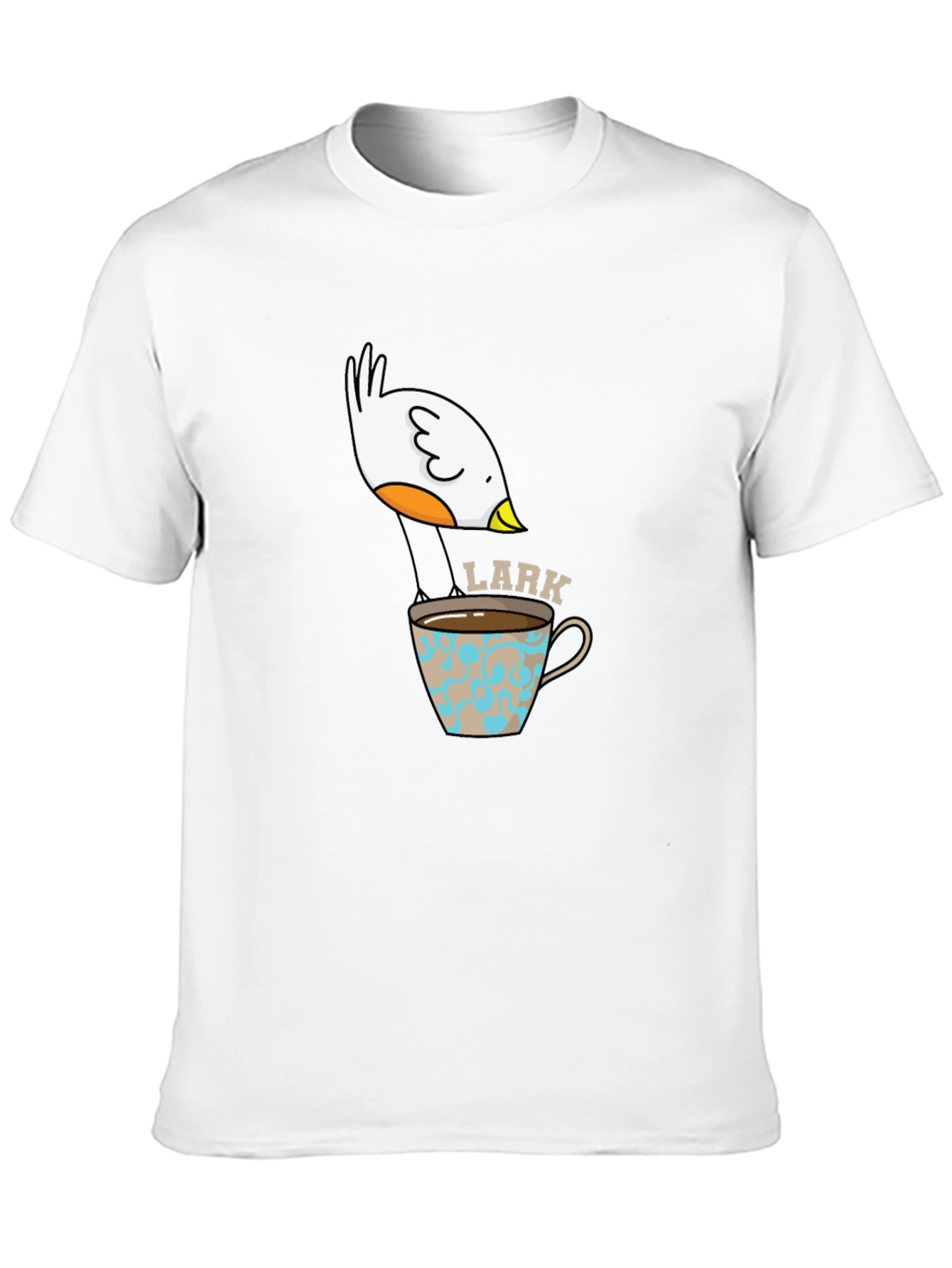 Black Lark in a Cup T-Shirt - Soft Cotton Bird Lover Tee view 10