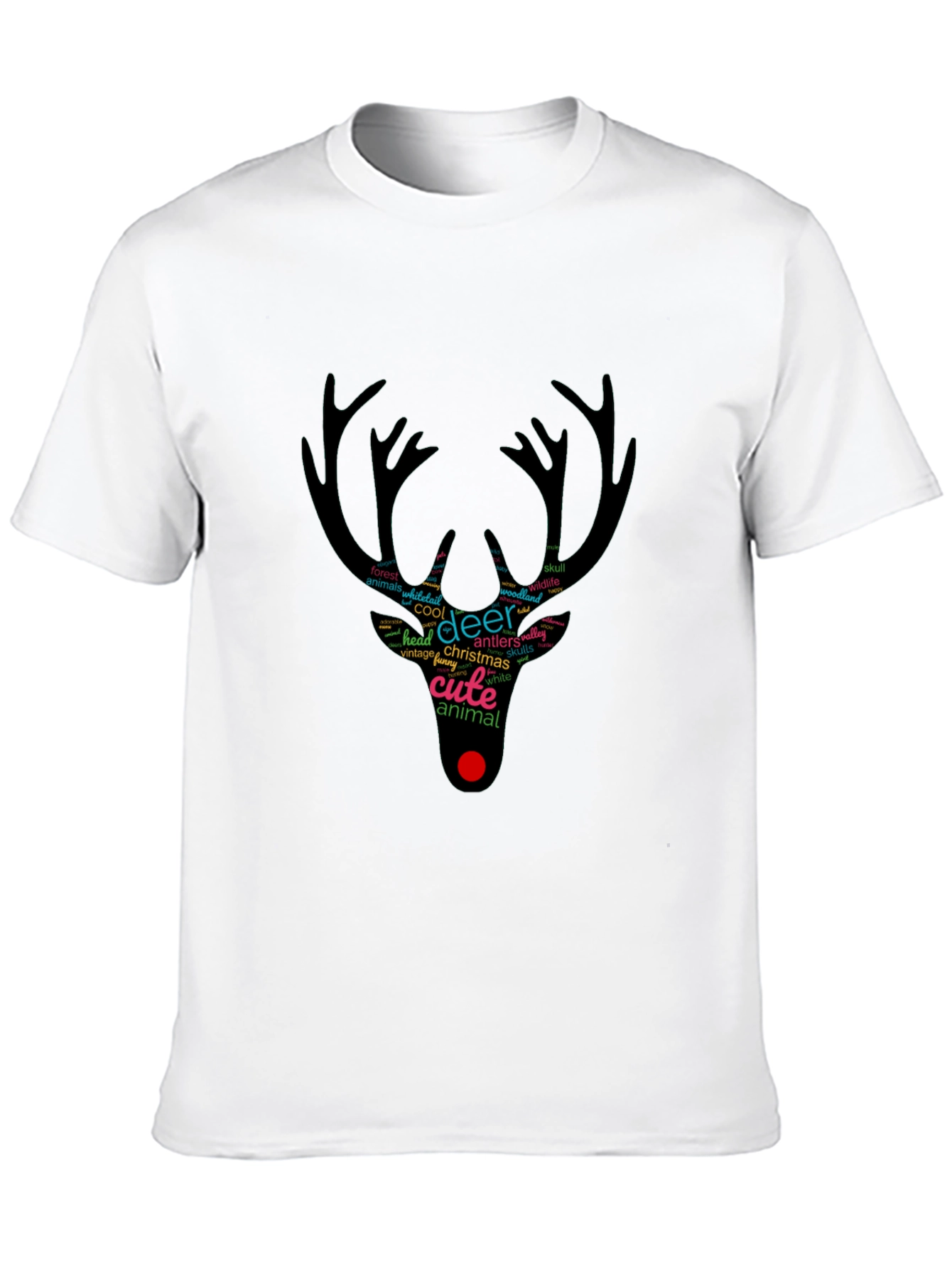 Black Festive Deer Graphic Tee - Holiday Style view 10