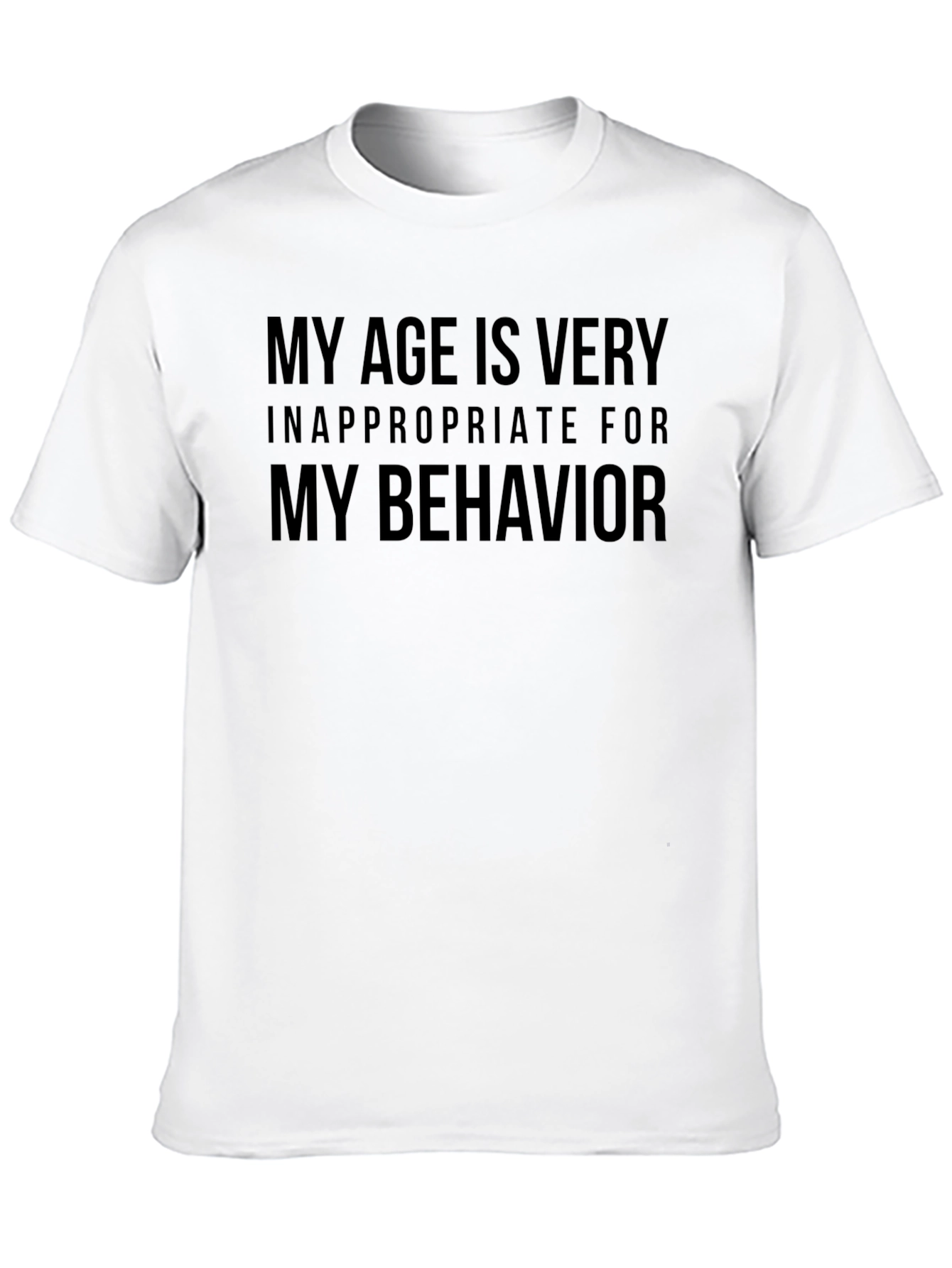 Black Funny Age Behavior Graphic T-Shirt view 10