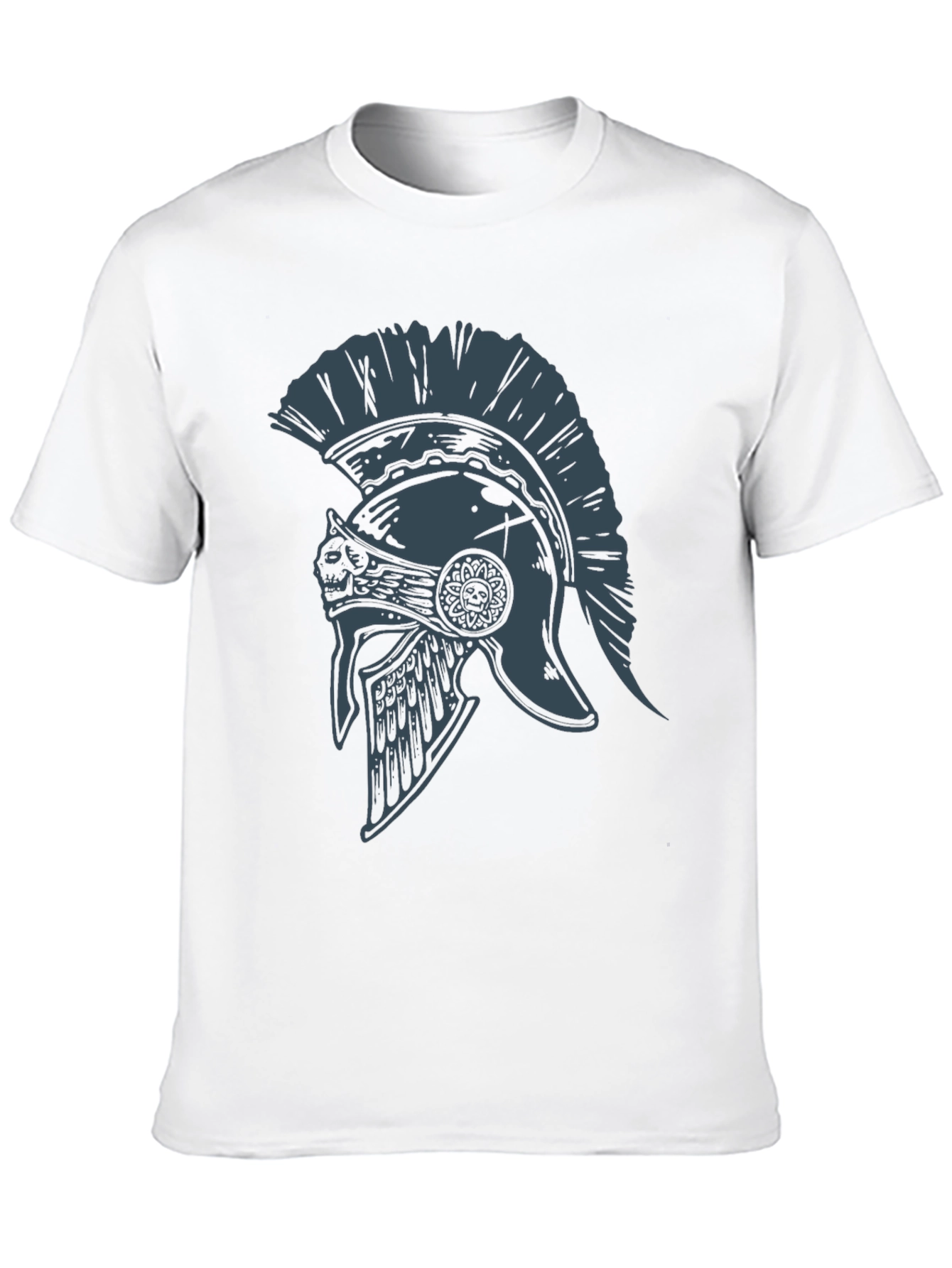 Black Spartan Helmet Graphic Tee - Warrior Style view 10