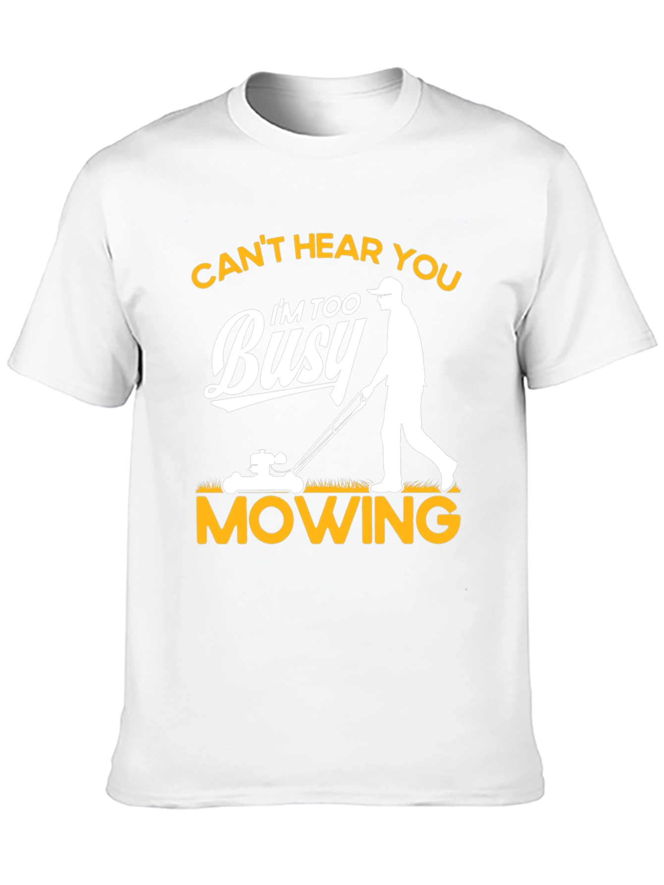 Black Funny Mowing T-Shirt - Can't Hear You view 10