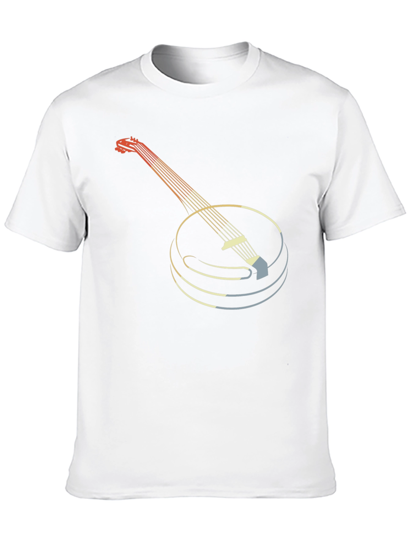 Black Retro Banjo Graphic Tee - Musical Instrument T-Shirt view 10