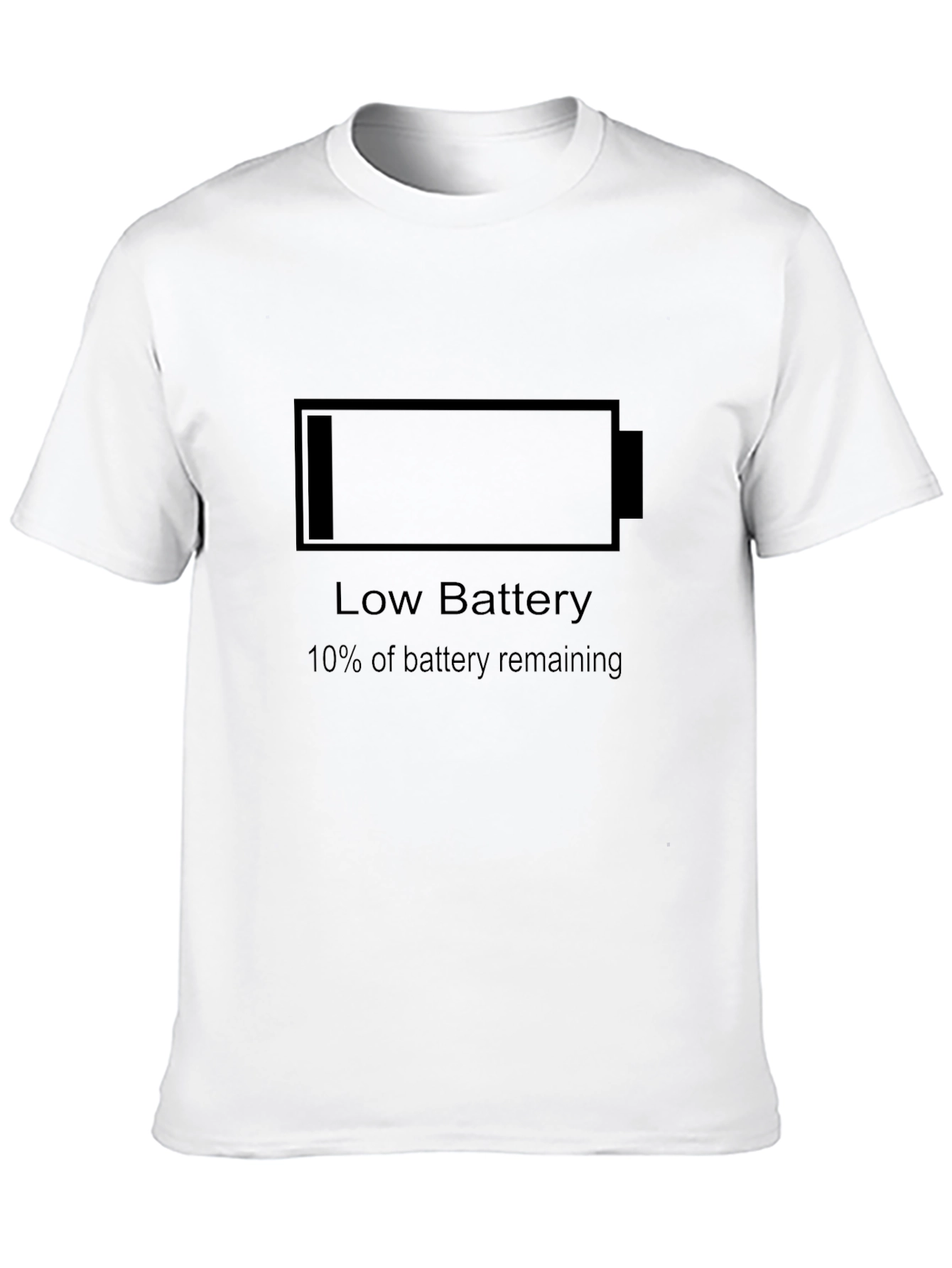 Black Low Battery T-Shirt - 10% Remaining view 10