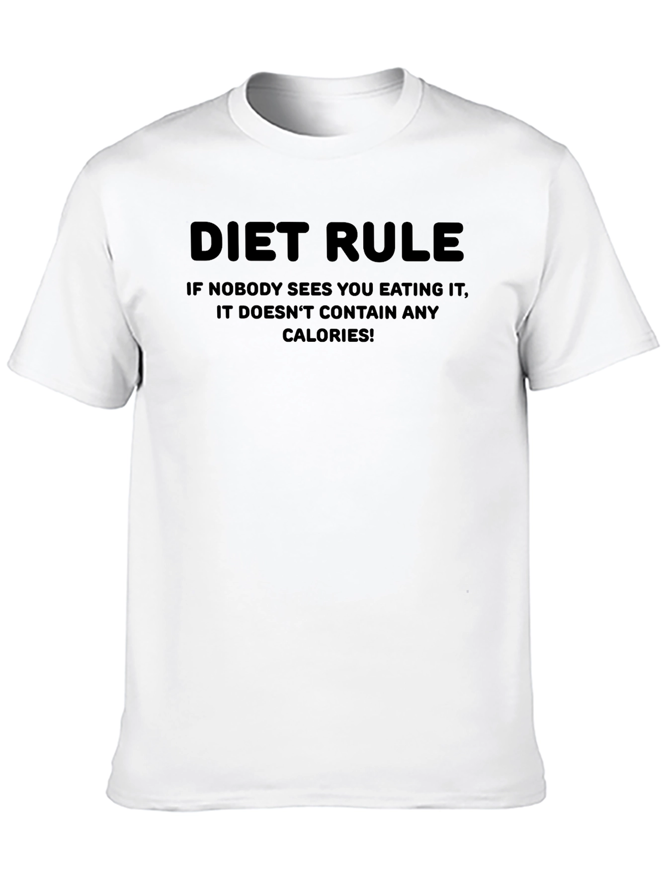 Black Diet Rule Funny T-Shirt view 10