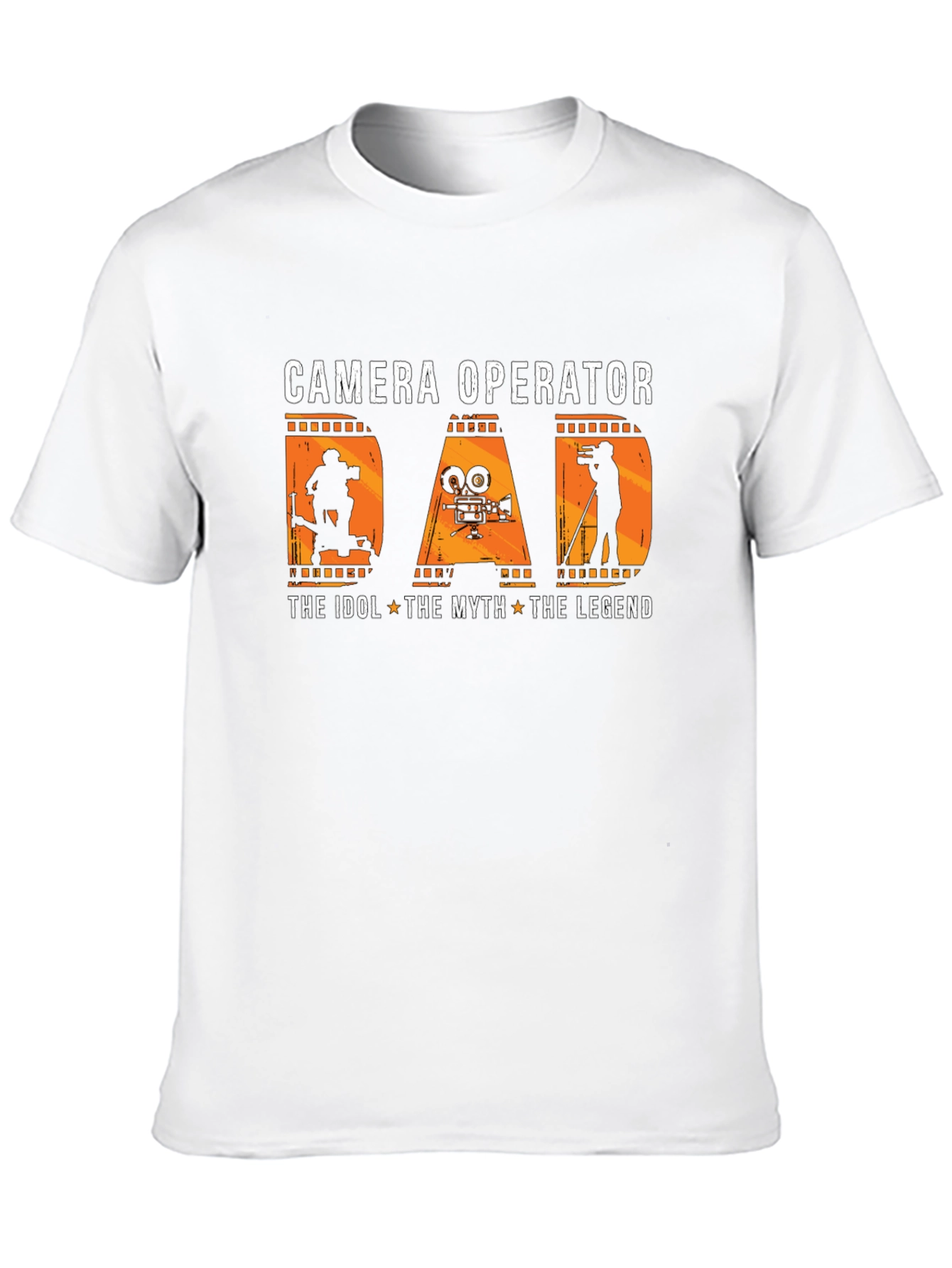 Black Camera Operator Dad T-Shirt view 10