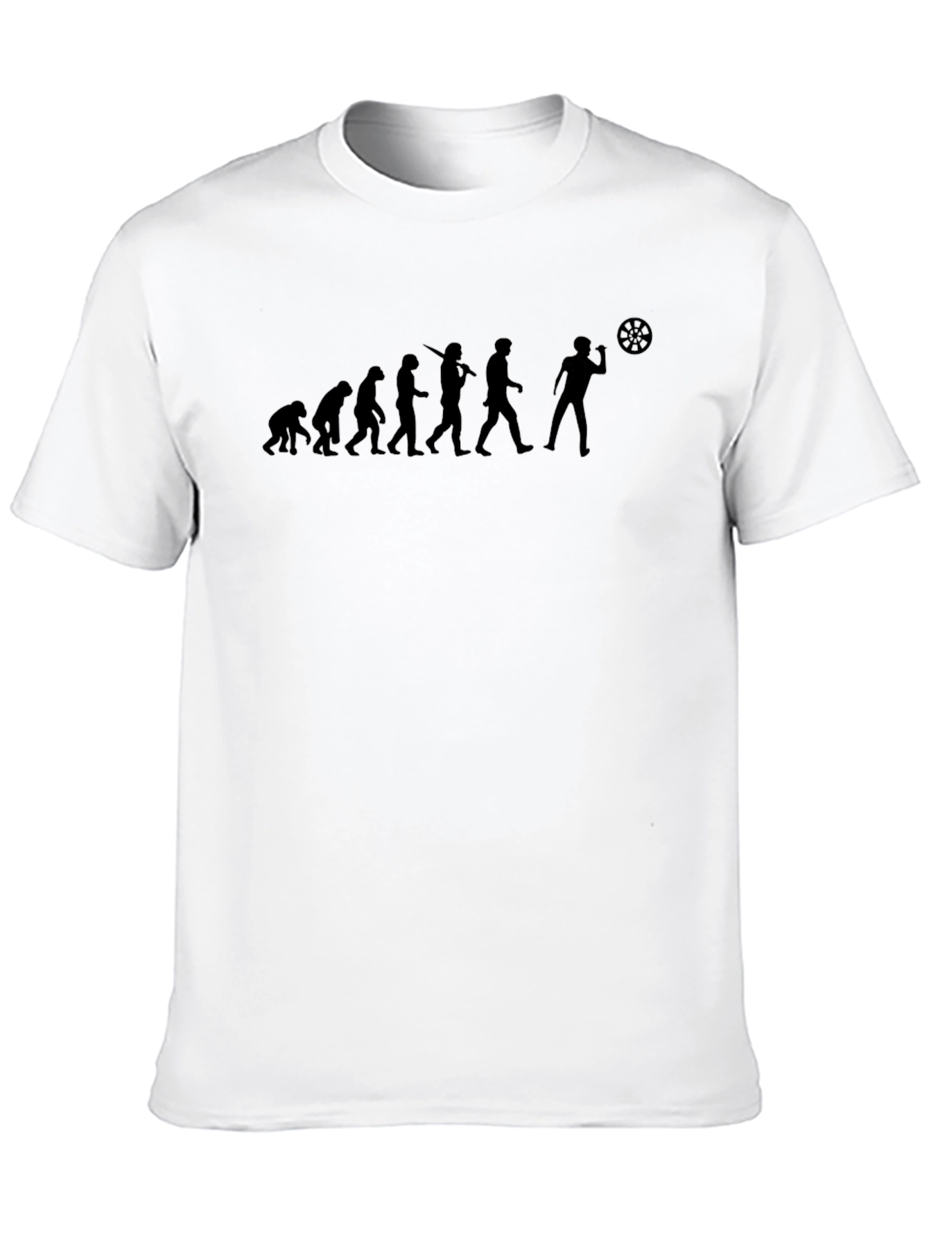 Black Evolution of Disc Golf T-Shirt view 10