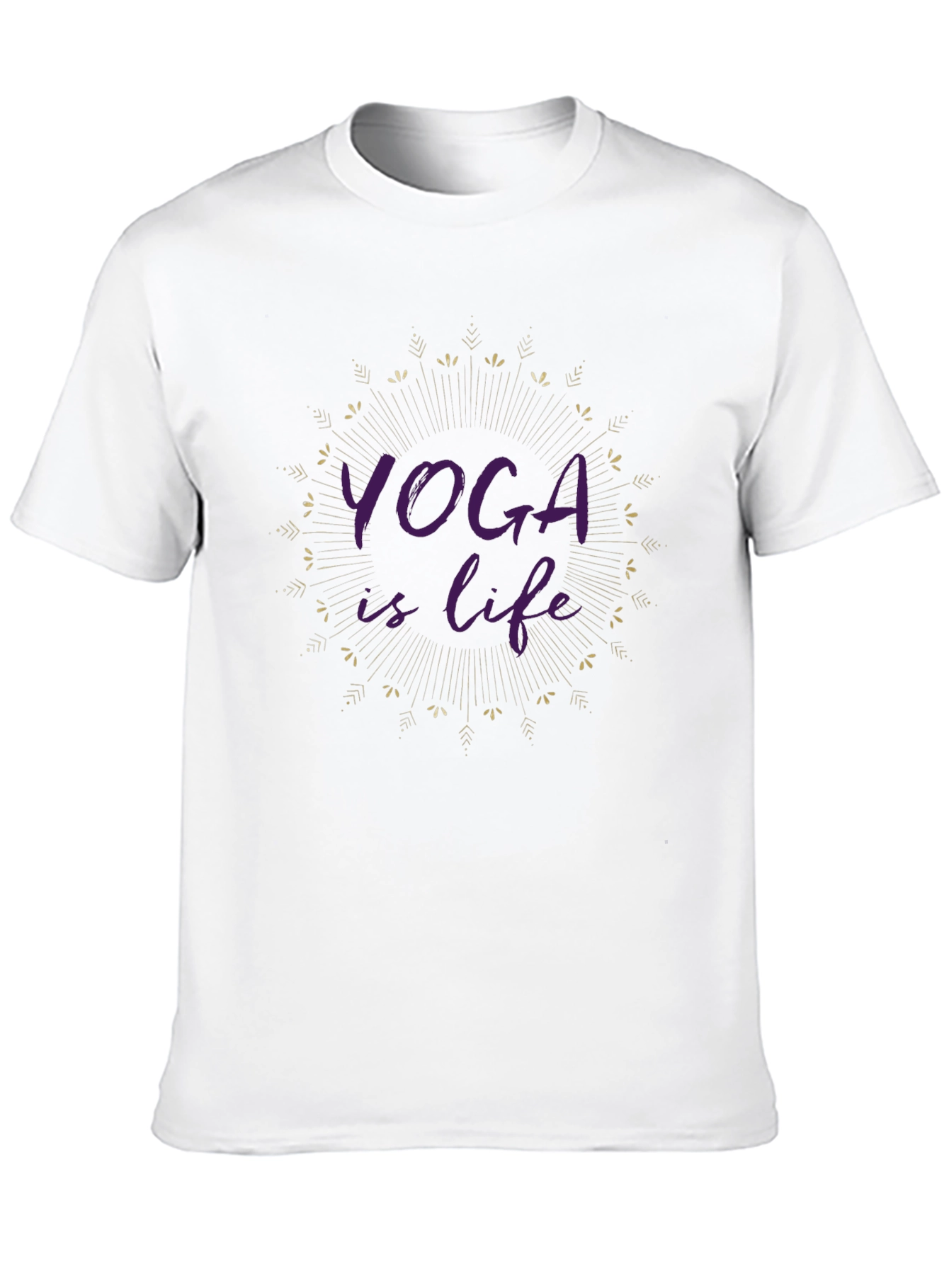 Black Yoga Is Life T-Shirt - Black view 10