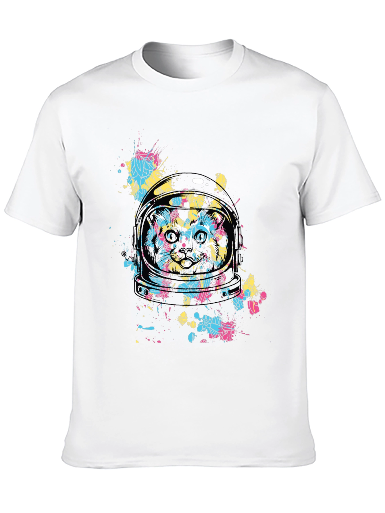 Black Astronaut Cat Graphic T-Shirt - Cool Space Design view 10