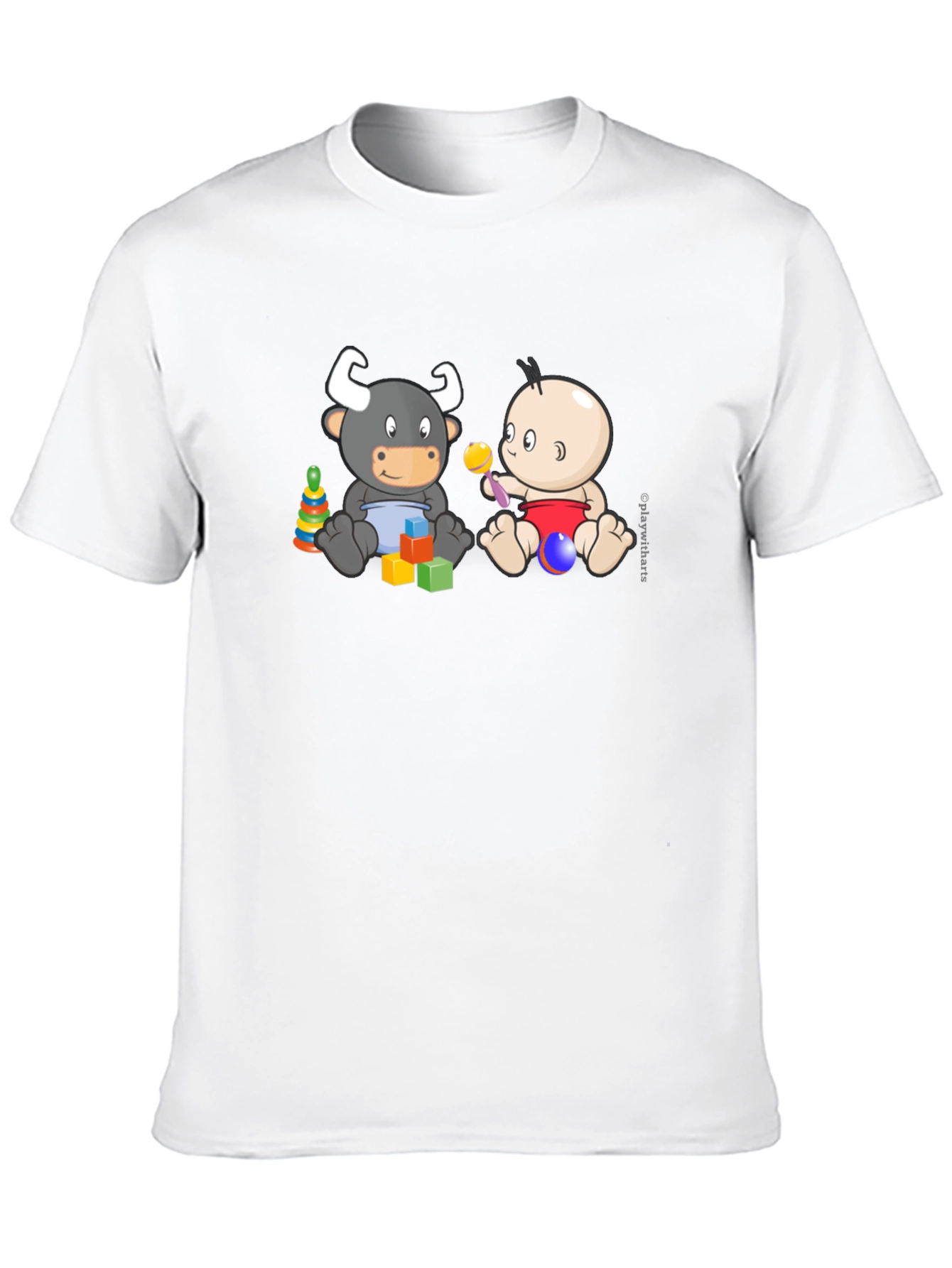 Black Baby & Bull Graphic T-Shirt view 10