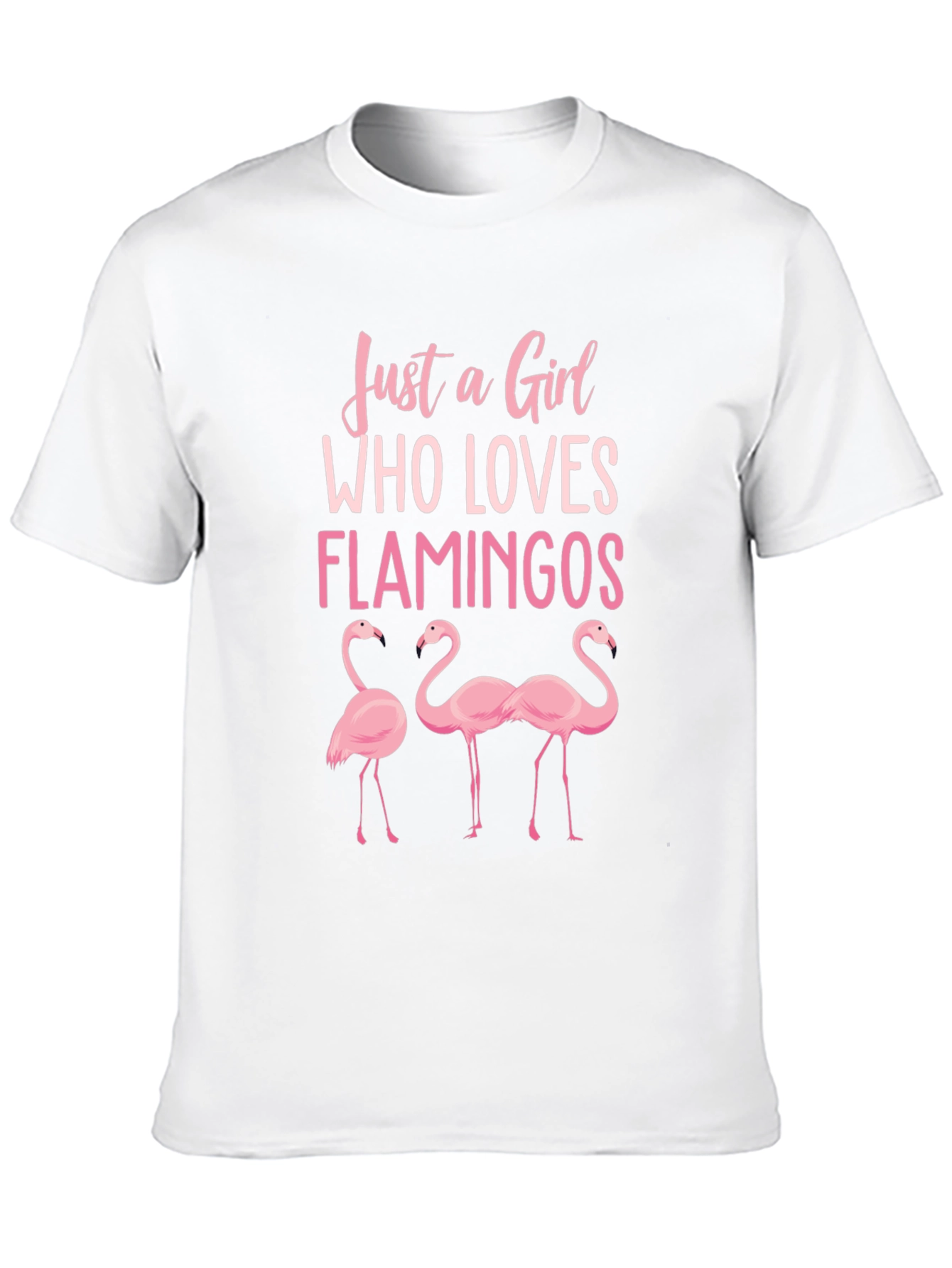 Black Flamingo Lover T-Shirt - Just a Girl Who Loves Flamingos view 10
