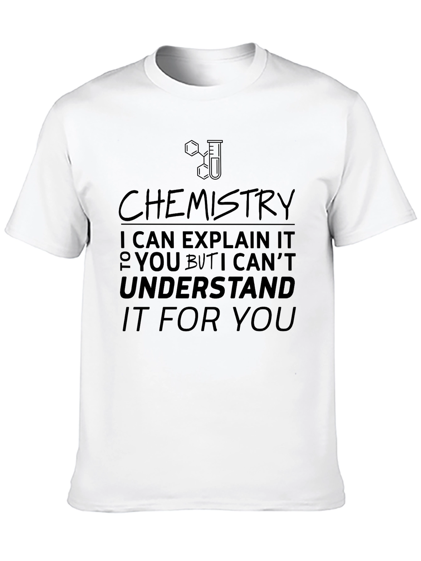 Black Chemistry Explained T-Shirt - Science Humor Tee view 10