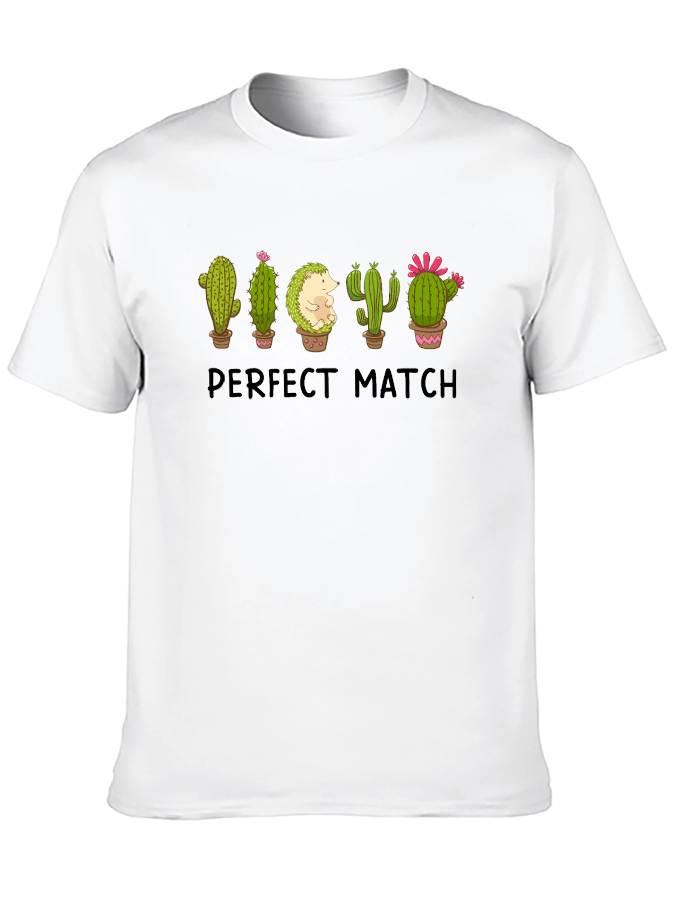 Black Perfect Match Cactus & Hedgehog Graphic Tee view 10