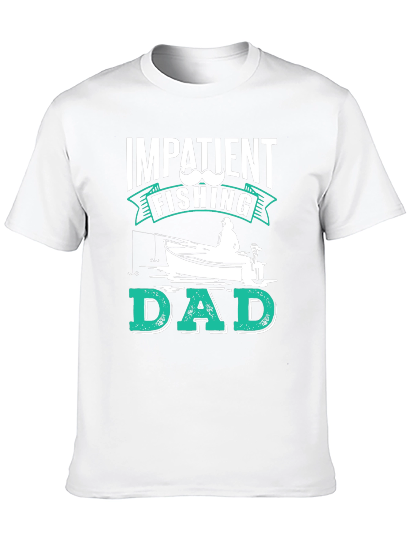 Black Impatient Fishing Dad Black Graphic Tee view 10