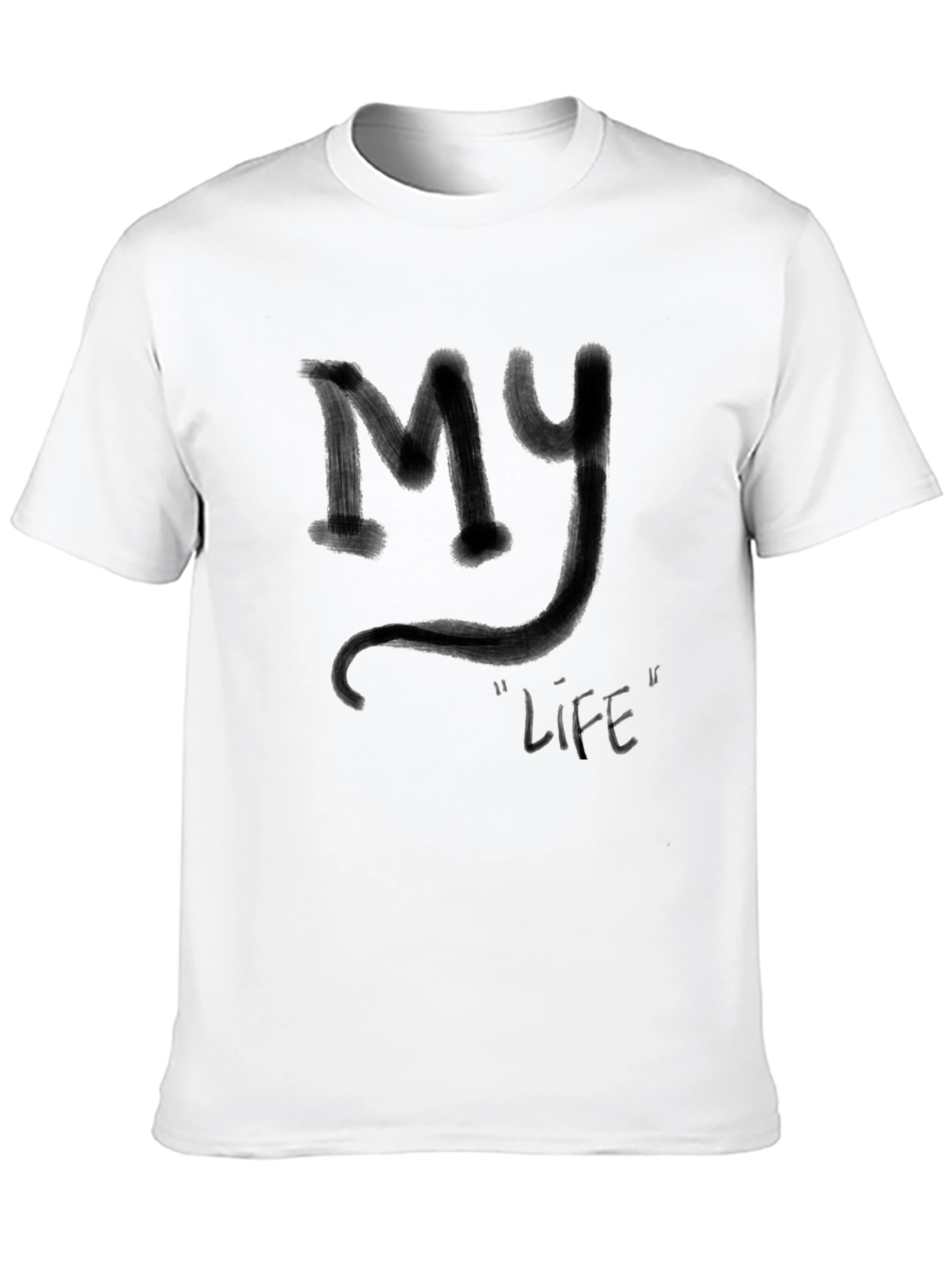Black My "Life" Black Graphic T-Shirt view 10