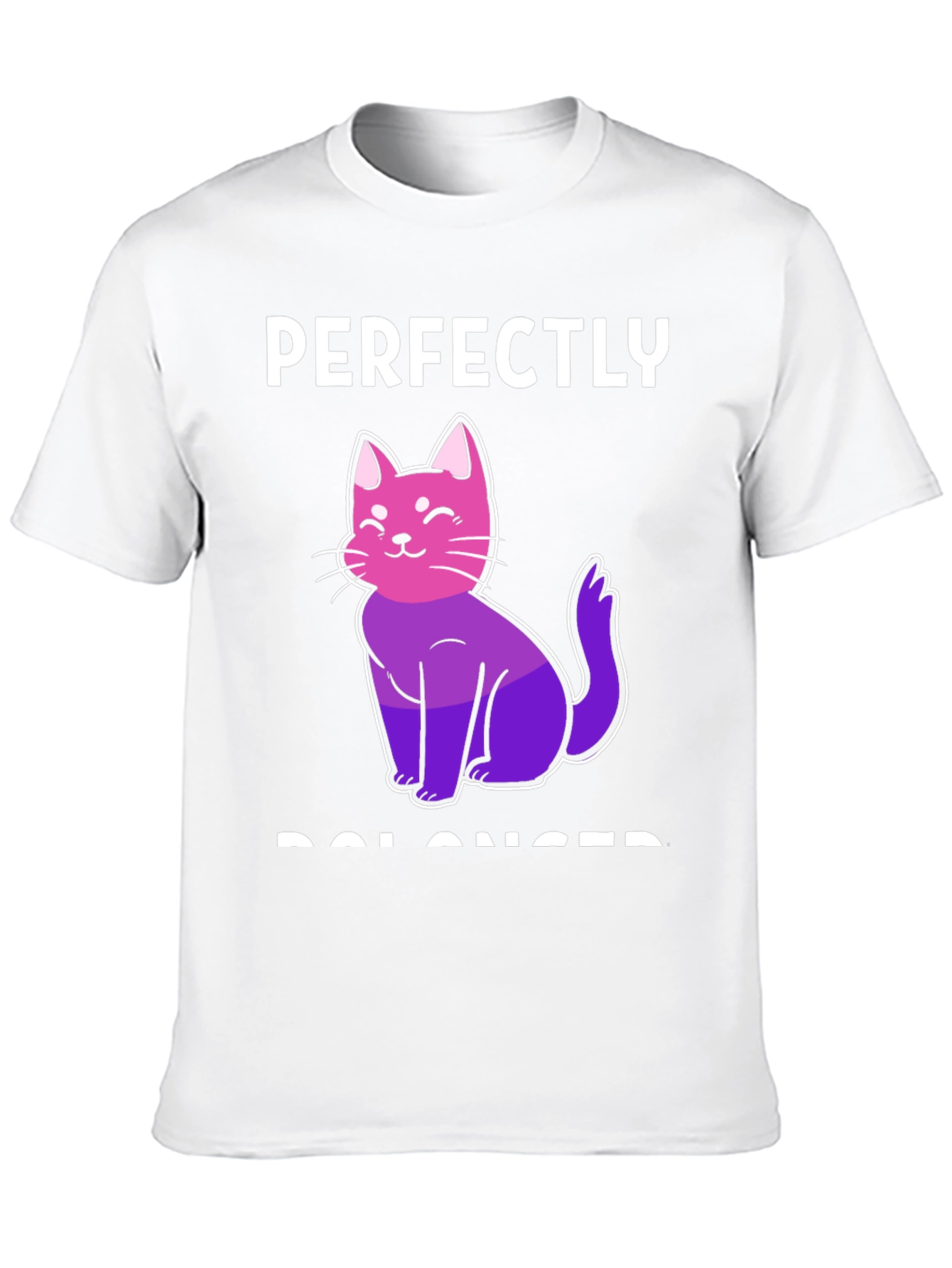 Perfectly Balanced Cat T-Shirt - Bi Pride - 10