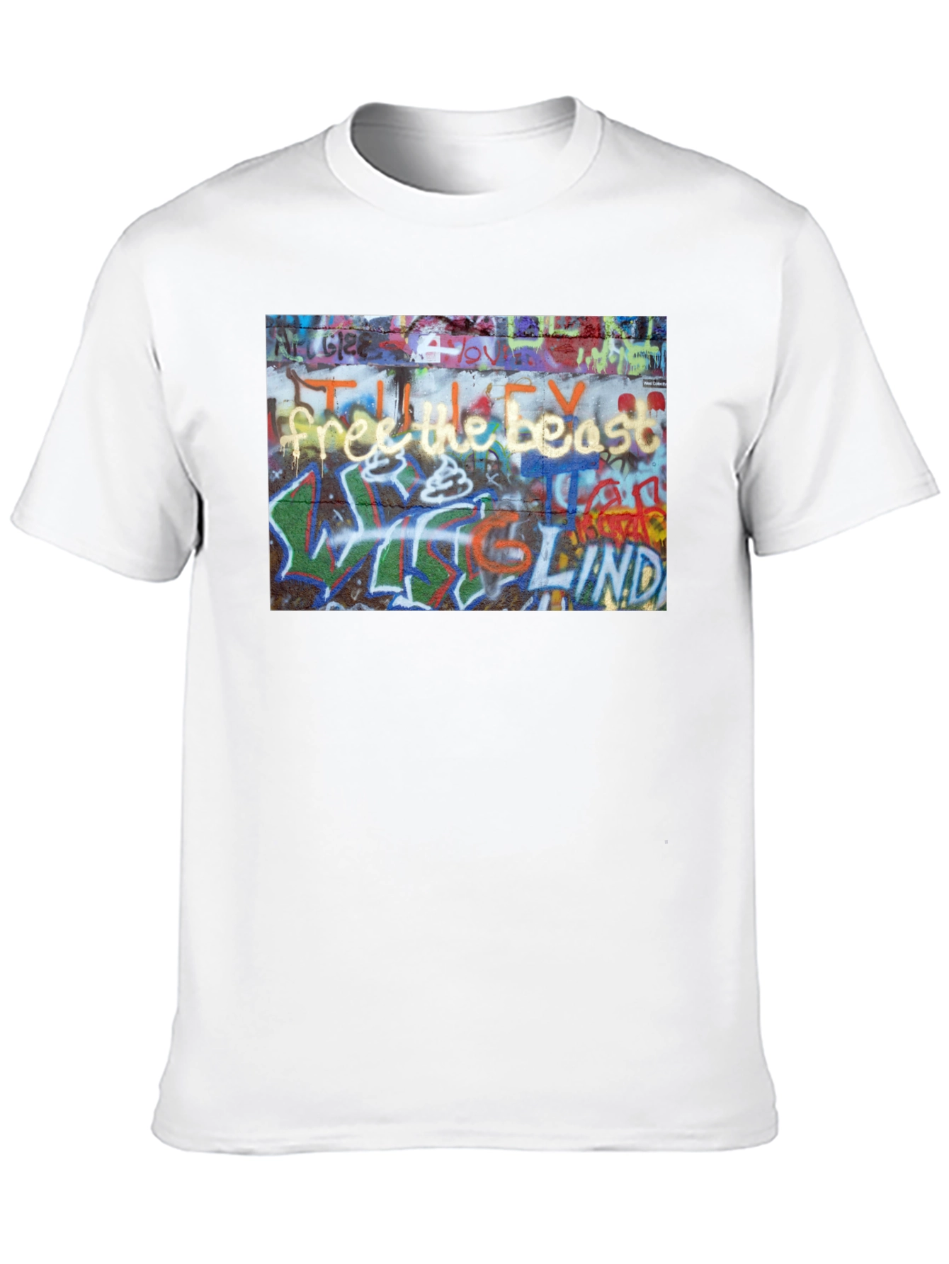 Black Graffiti Art Black T-Shirt view 10