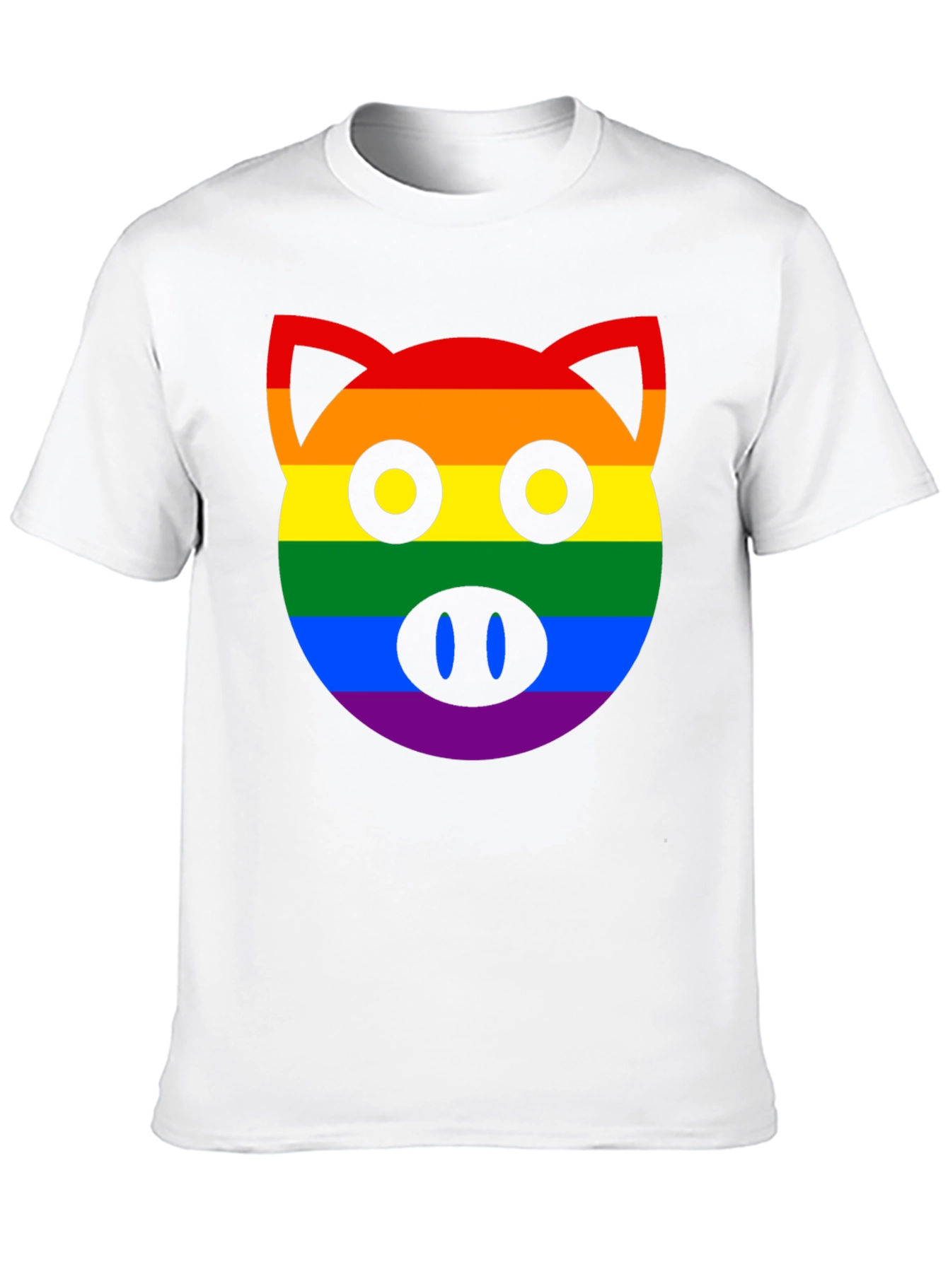 Black Pride Pig Graphic T-Shirt - LGBTQ+ Rainbow Design view 10