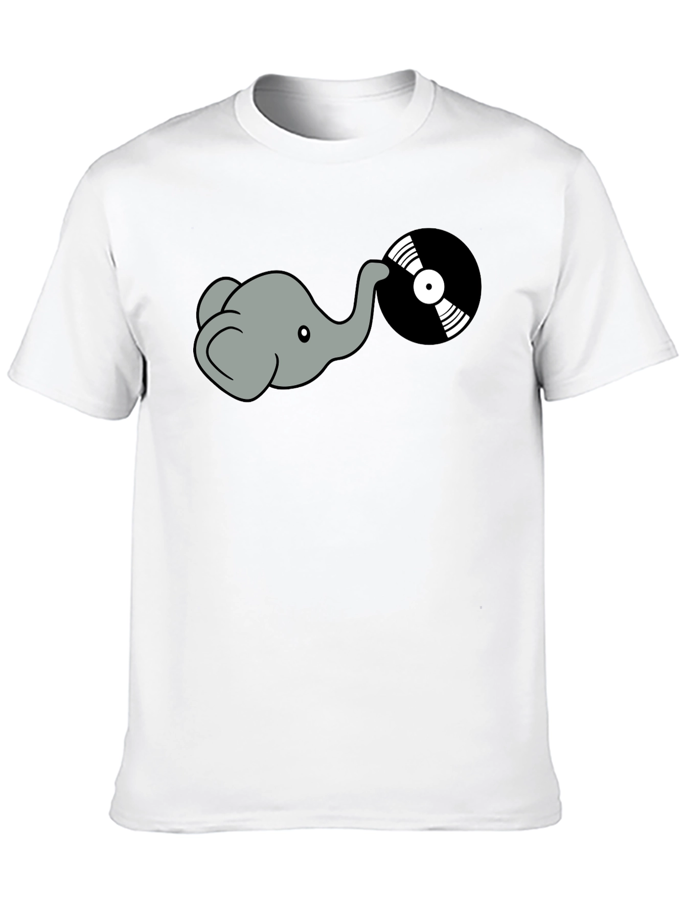 Black Elephant DJ Graphic Tee - Cool Vinyl Record Shirt view 10
