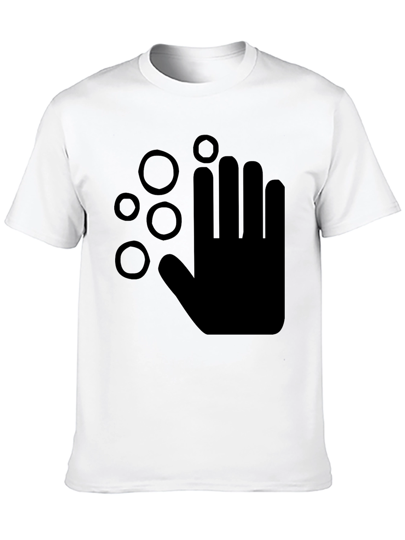 Black Washing Hands Graphic Black T-Shirt view 10