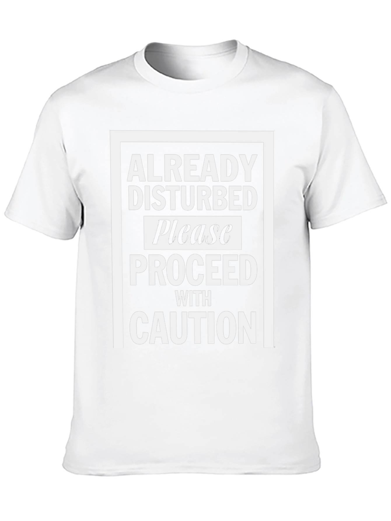 Black Disturbed Caution Graphic Tee view 10