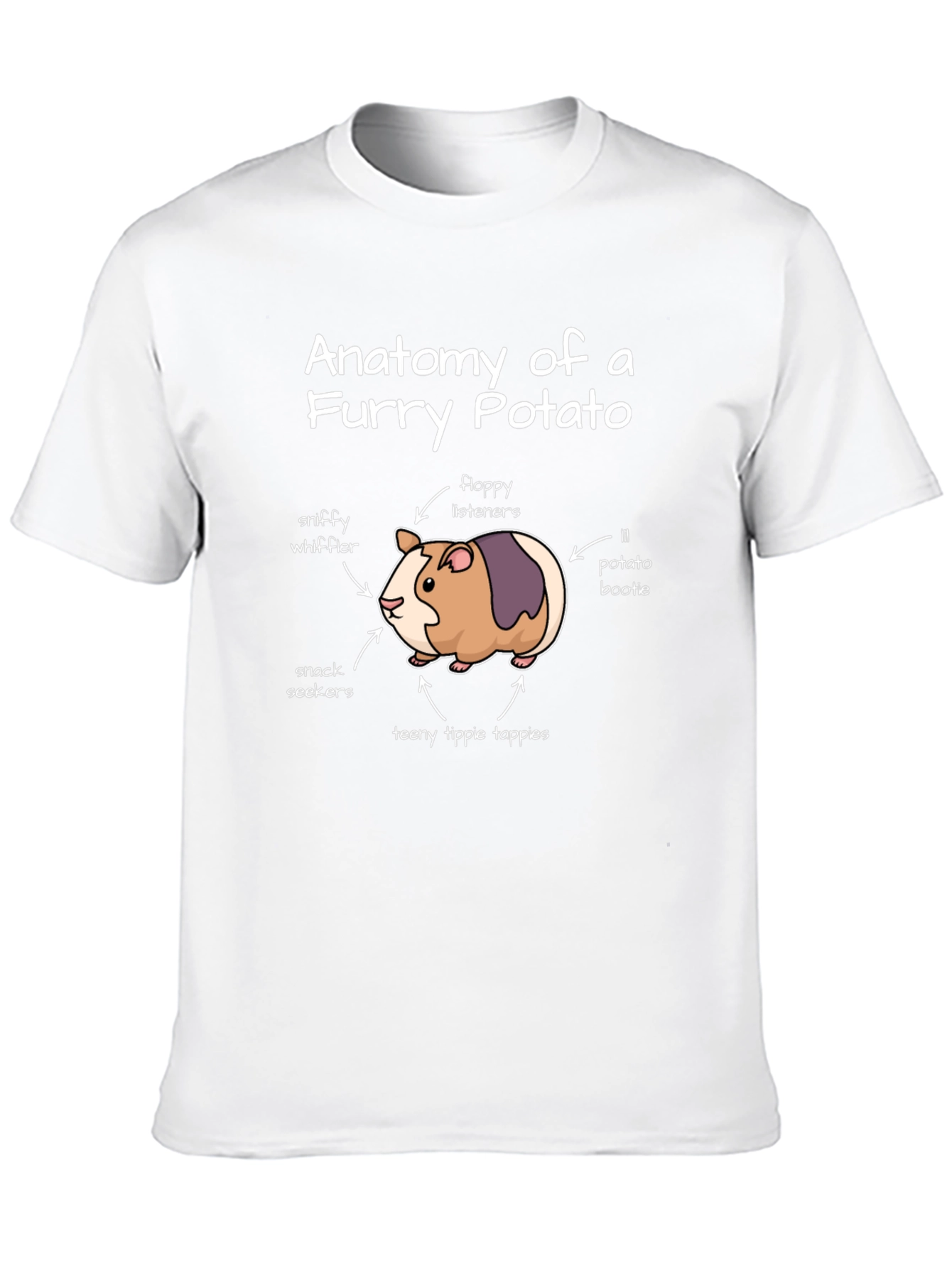 Black Anatomy of a Furry Potato T-Shirt view 10