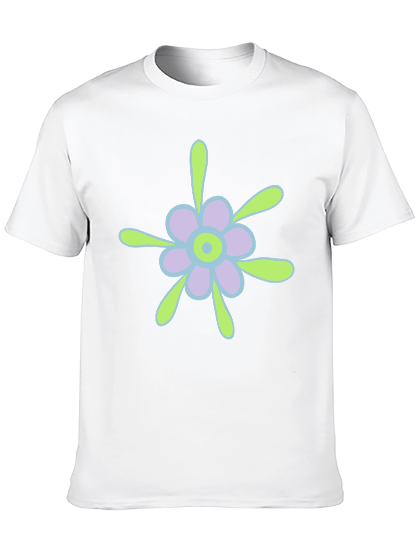 Black Abstract Floral Graphic Tee - Soft Cotton, Stylish Black T-Shirt view 10