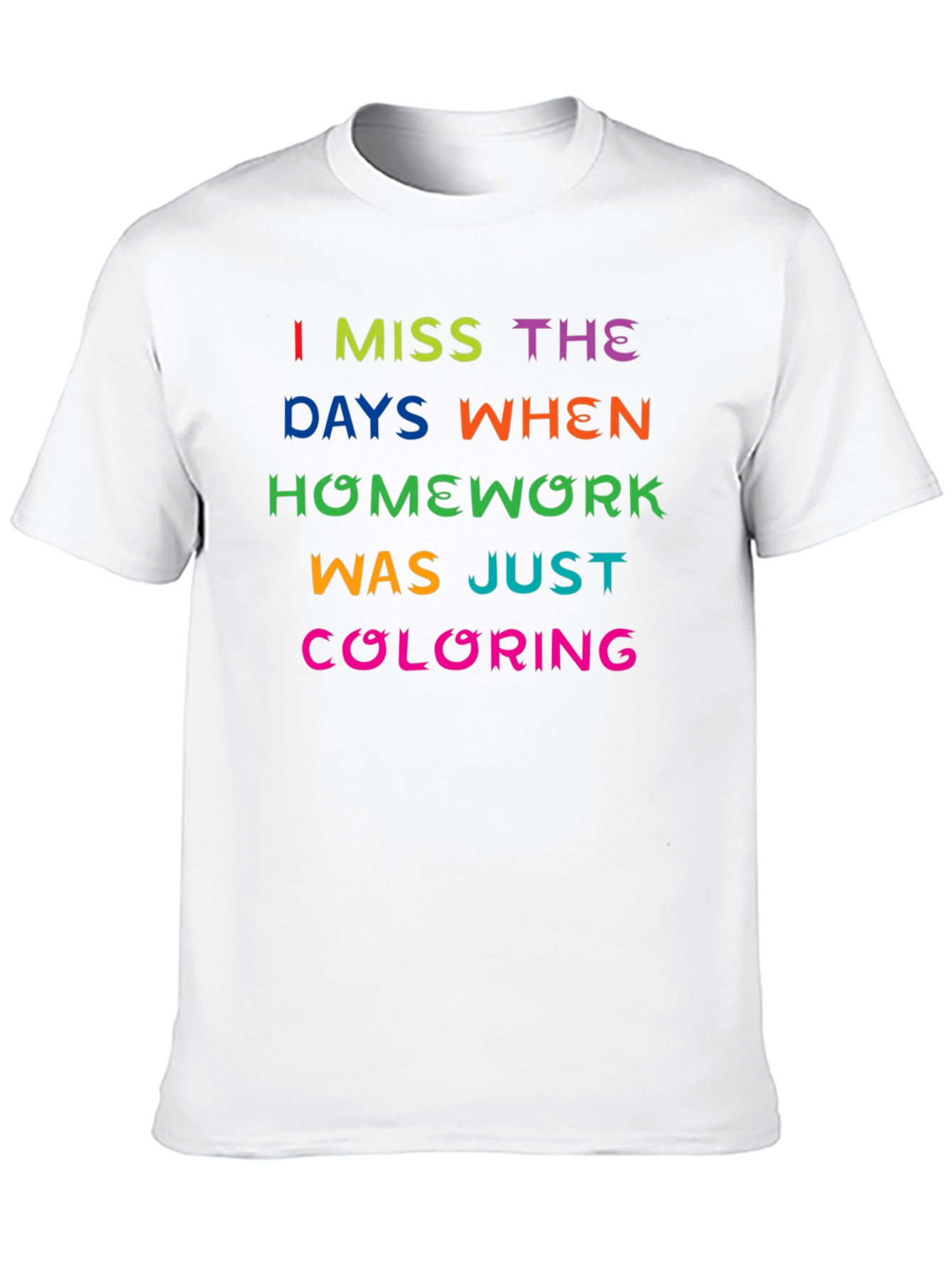 Black I Miss Coloring Homework T-Shirt - Funny Retro Nostalgia Tee view 10