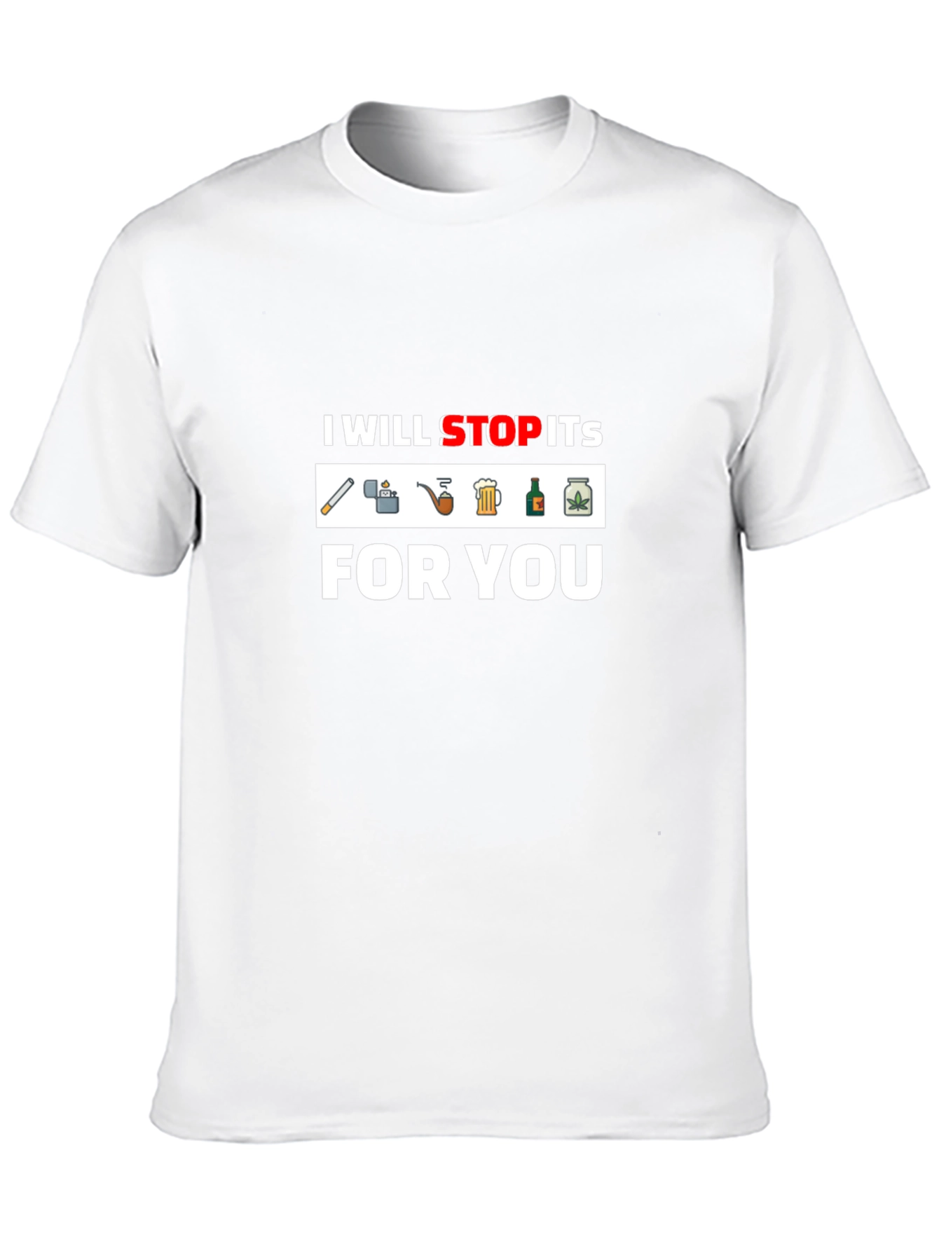 Black I Will Stop Its For You T-Shirt - Funny Graphic Tee view 10