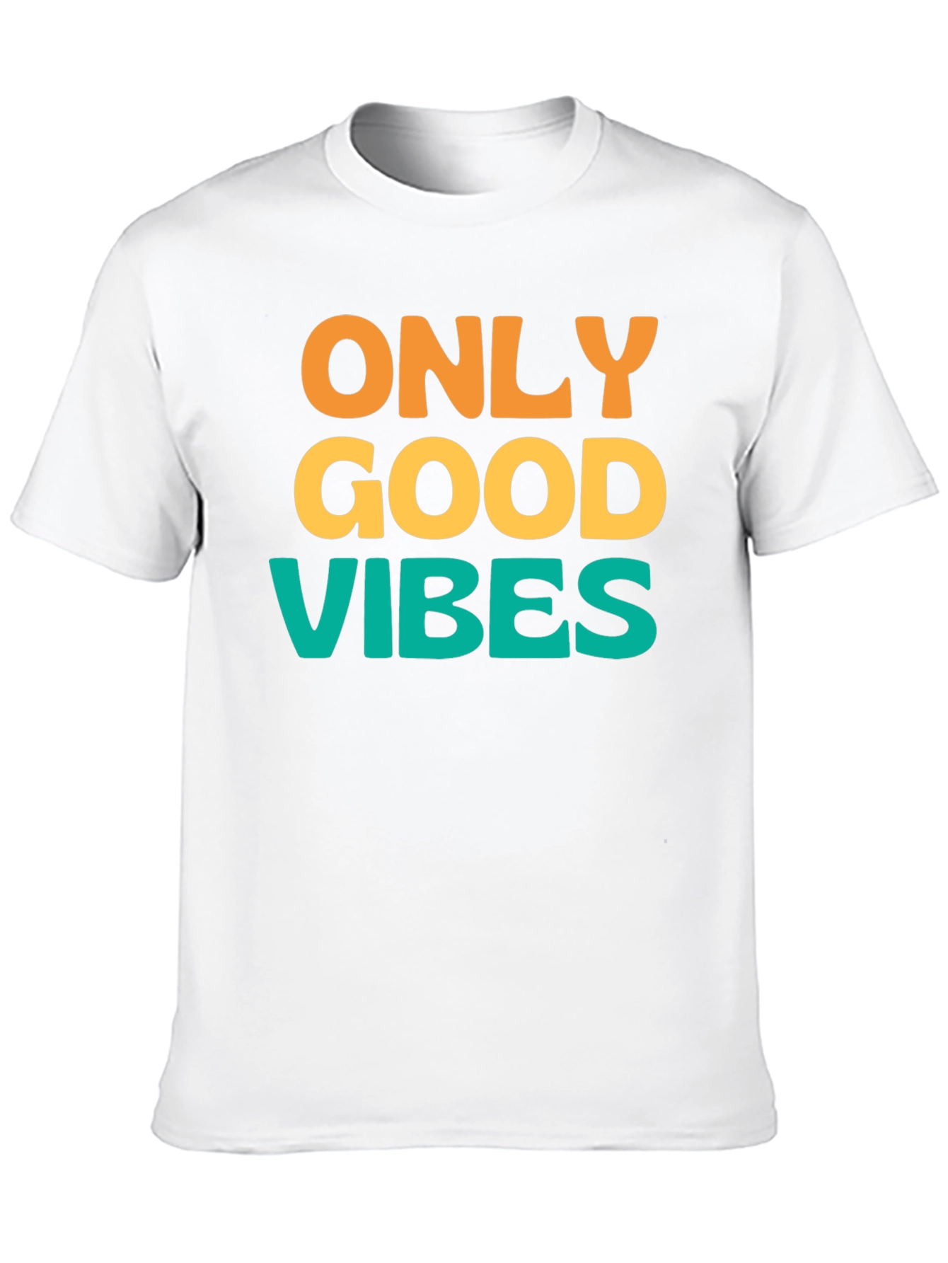 Black Only Good Vibes T-Shirt - Positive Message Tee view 10