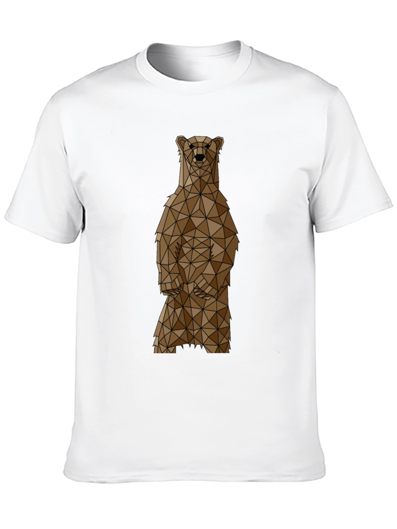 Black Geometric Bear Graphic Tee - Black view 10