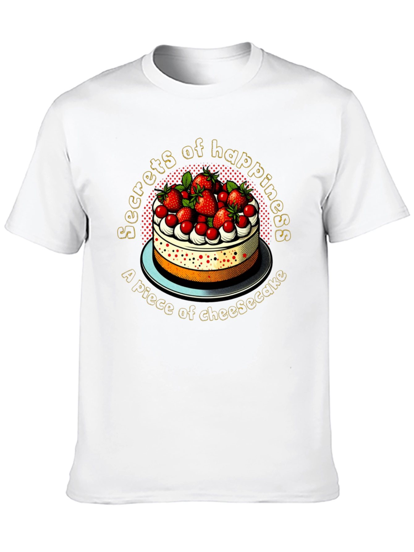 Black Secrets of Happiness Cheesecake Graphic Tee view 10