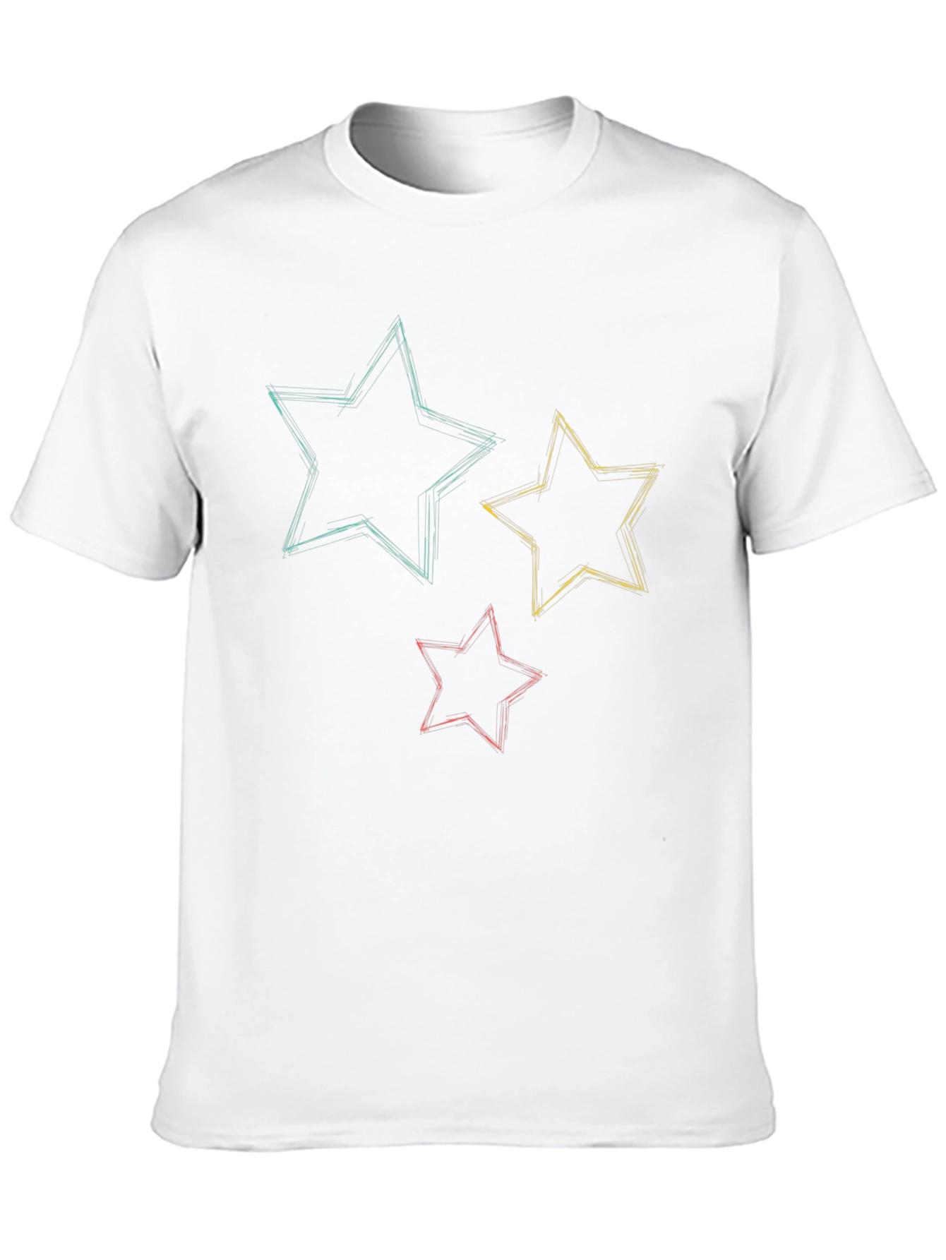 Black Starry Sketch Tee - Stylish Graphic T-Shirt view 10