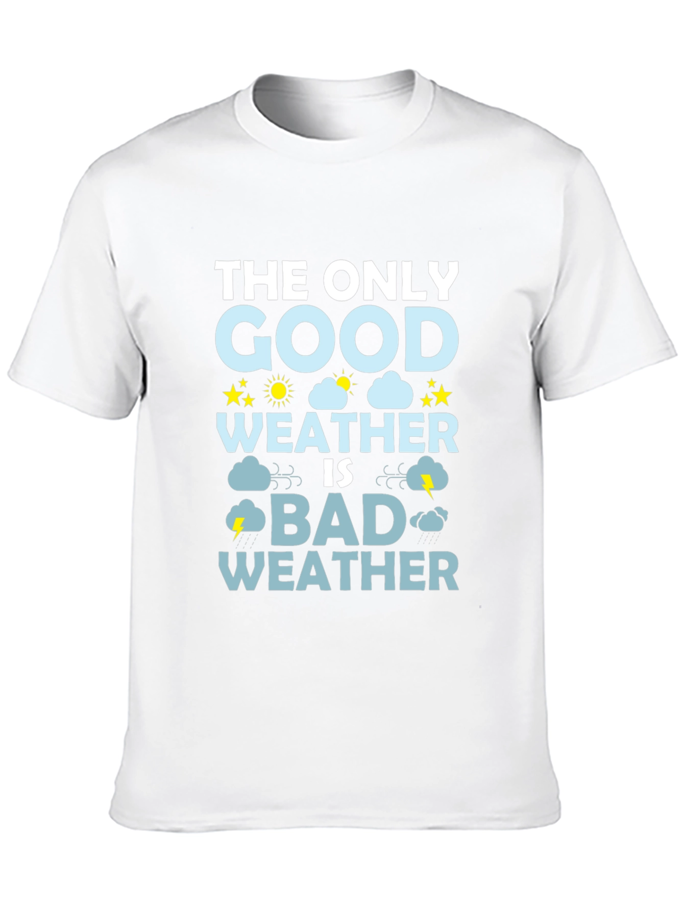 Black Bad Weather T-Shirt - Funny Weather Graphic Tee view 10