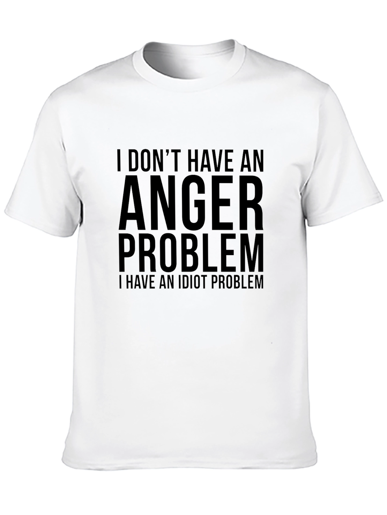 Black Anger Problem Funny Slogan T-Shirt view 10