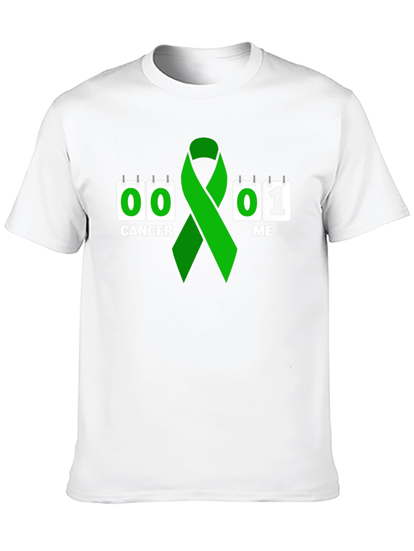Black Cancer Survivor T-Shirt: Green Ribbon view 10