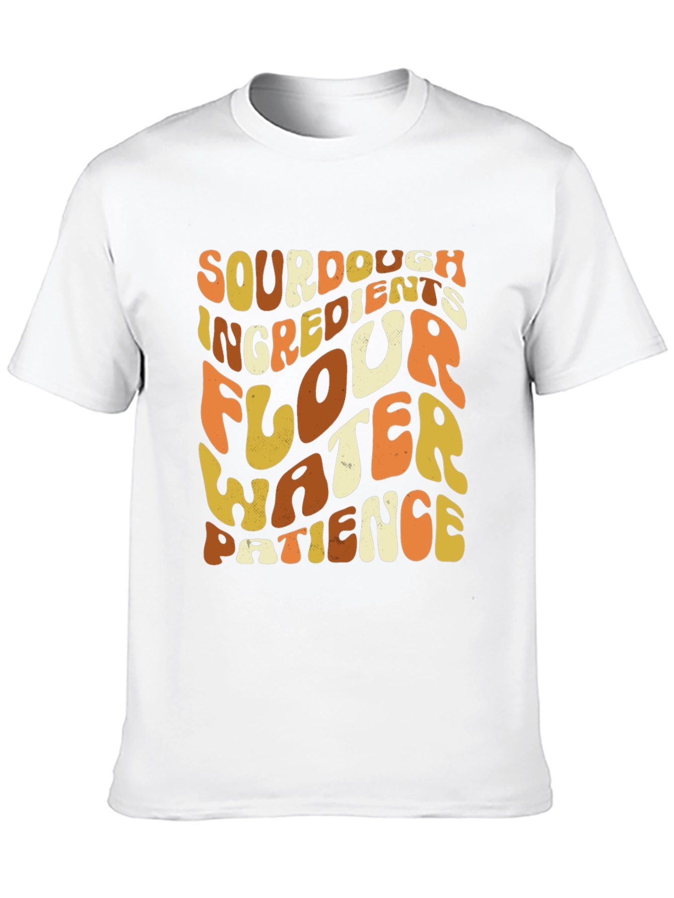 Black Sourdough Ingredients Retro Graphic T-Shirt view 10