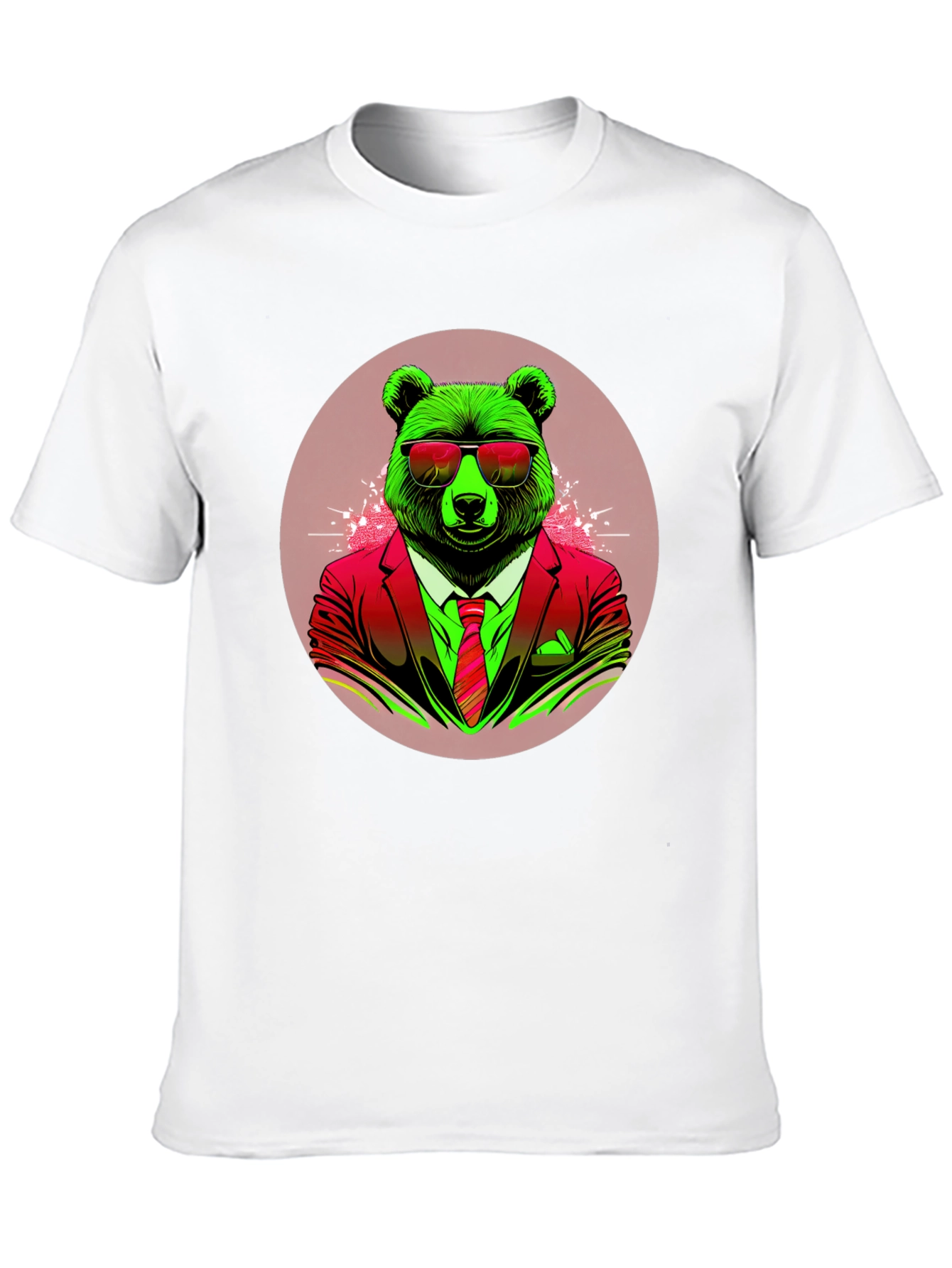 Black Bear in Suit Graphic Tee - Cool Animal Design view 10
