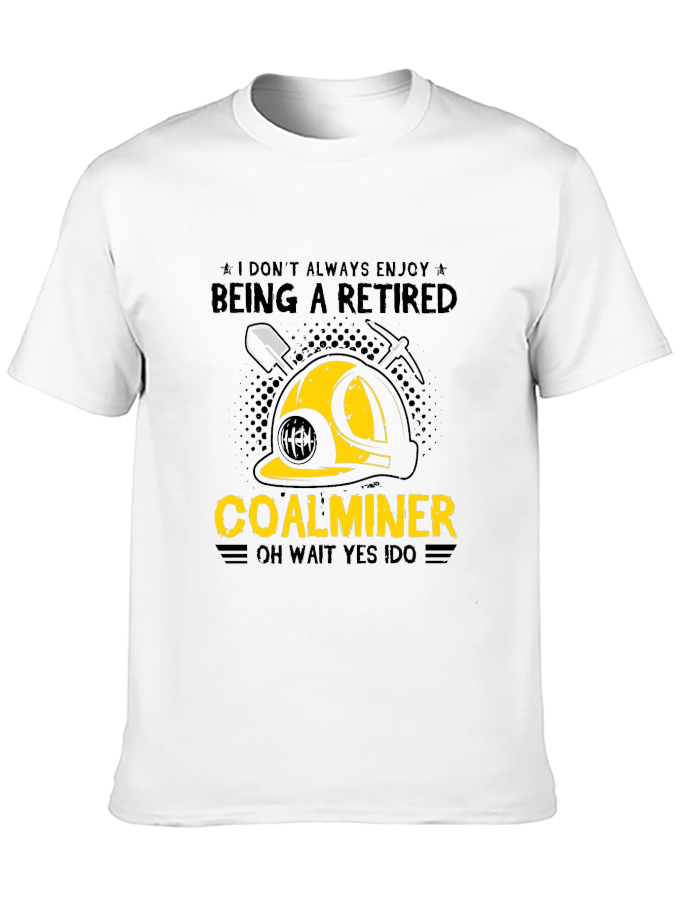 Black Retired Coal Miner Graphic T-Shirt view 10