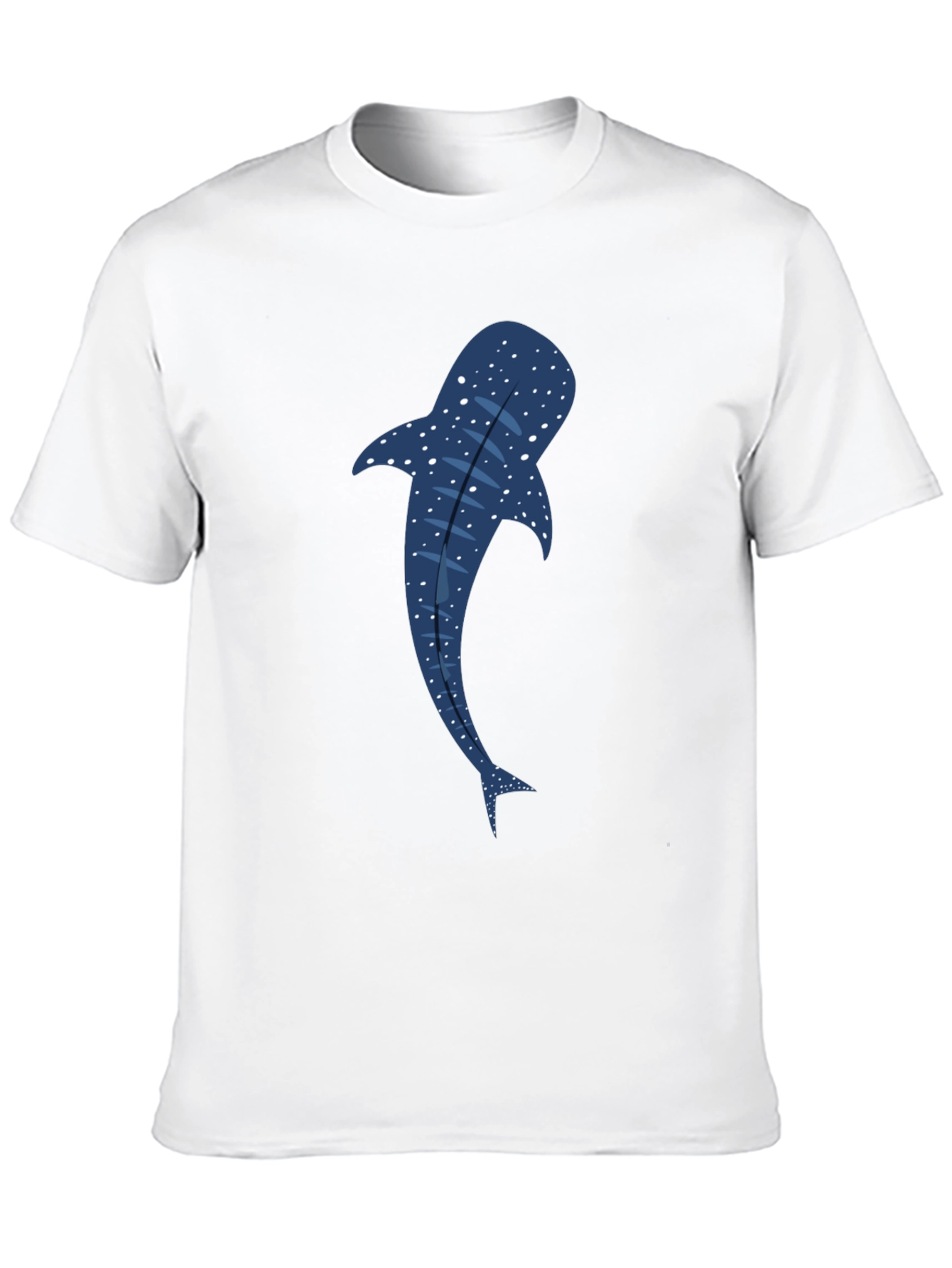 Black Whale Shark Graphic Tee - Black Cotton T-Shirt view 10