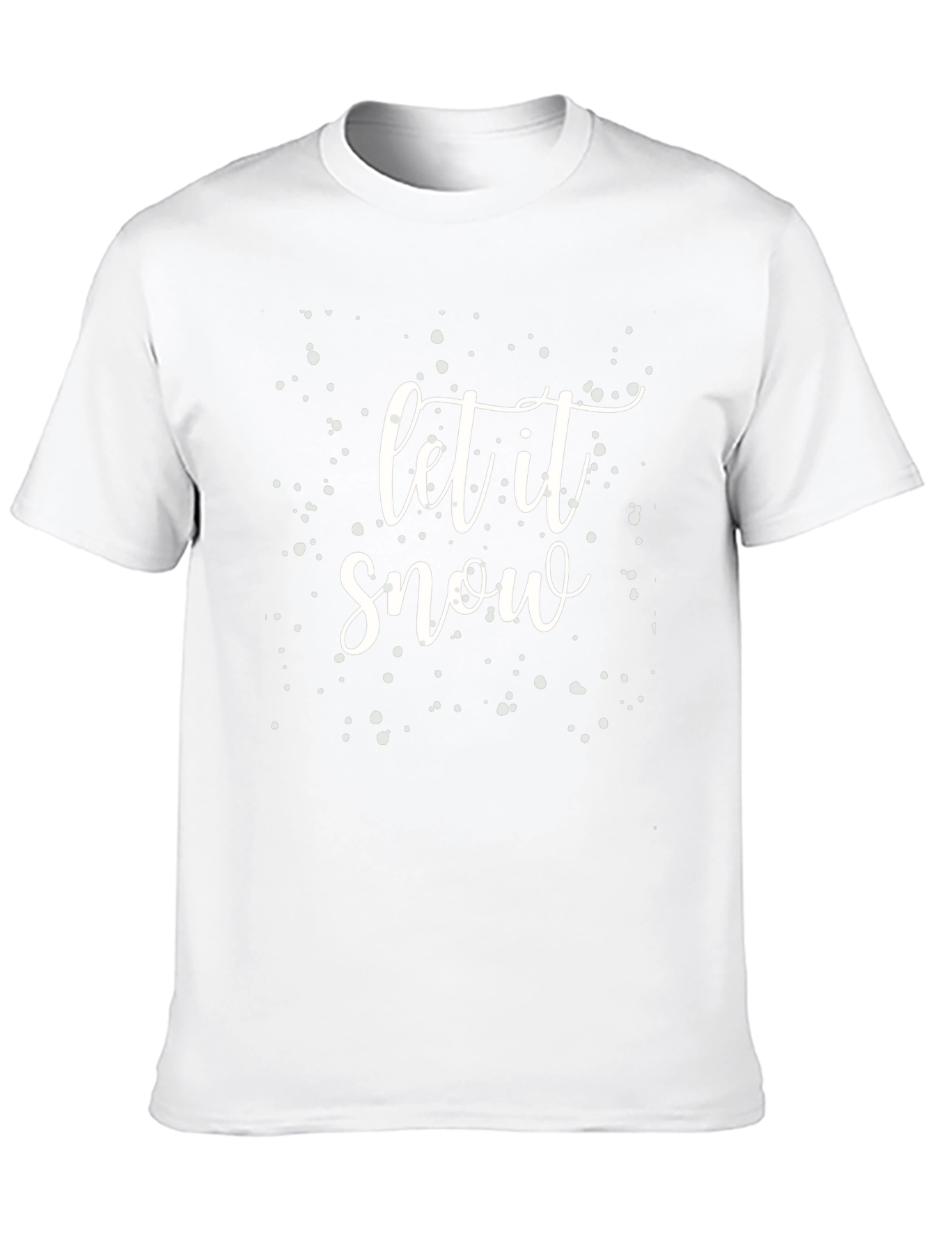 Black Let it Snow T-Shirt - Festive Holiday Apparel view 10