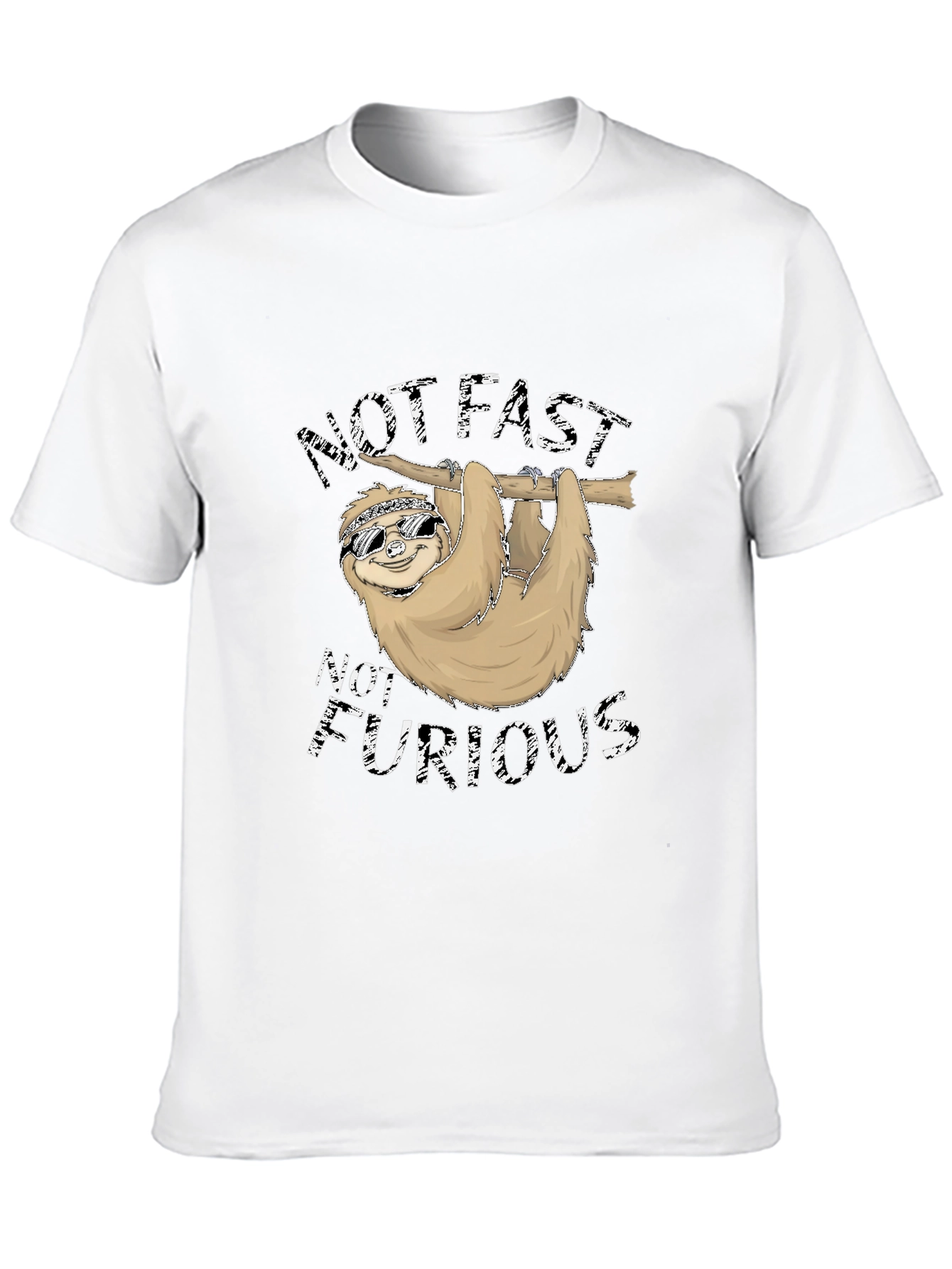 Black Not Fast Not Furious Sloth T-Shirt view 10