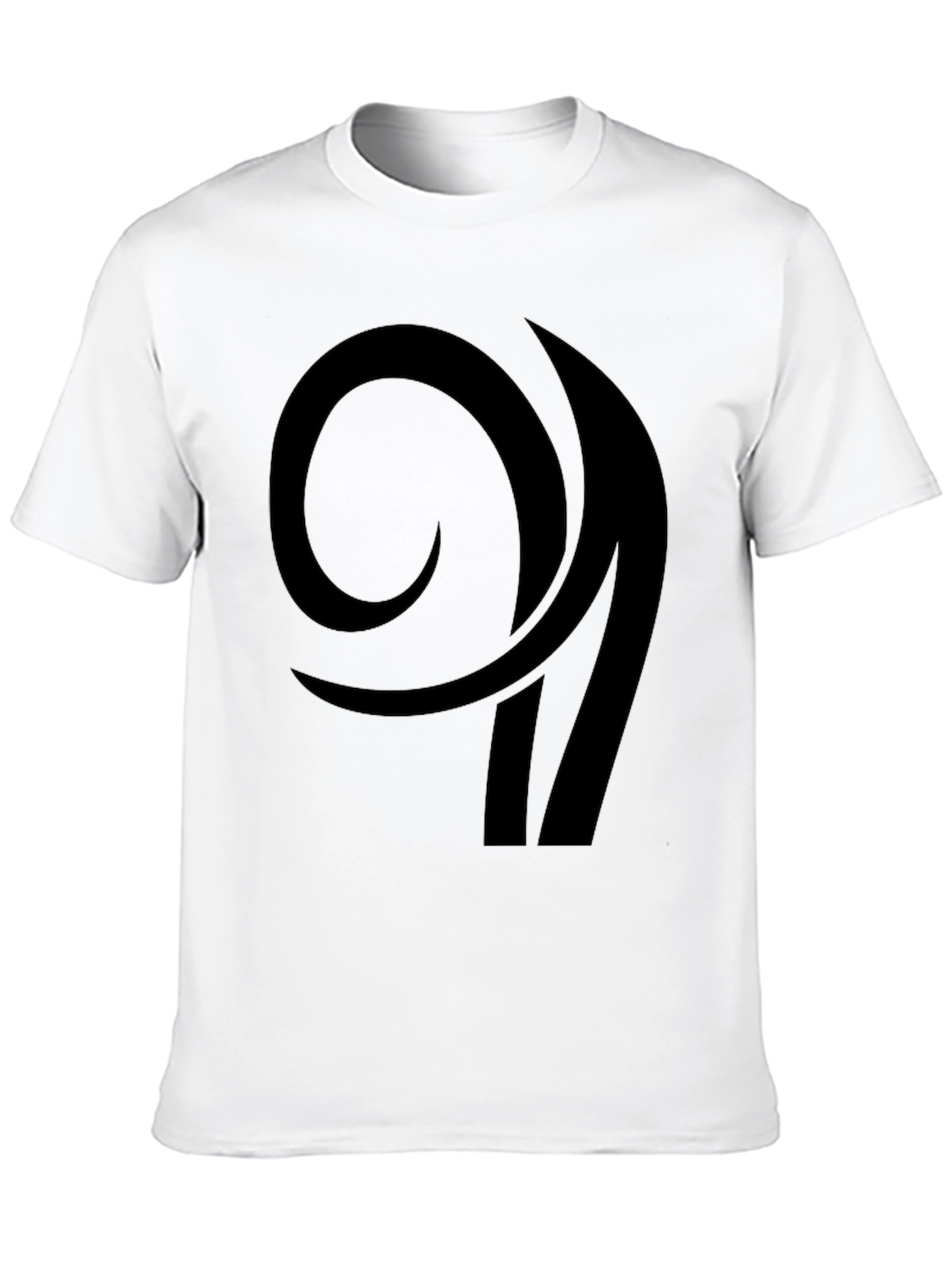 Black Abstract Graphic Black T-Shirt view 10