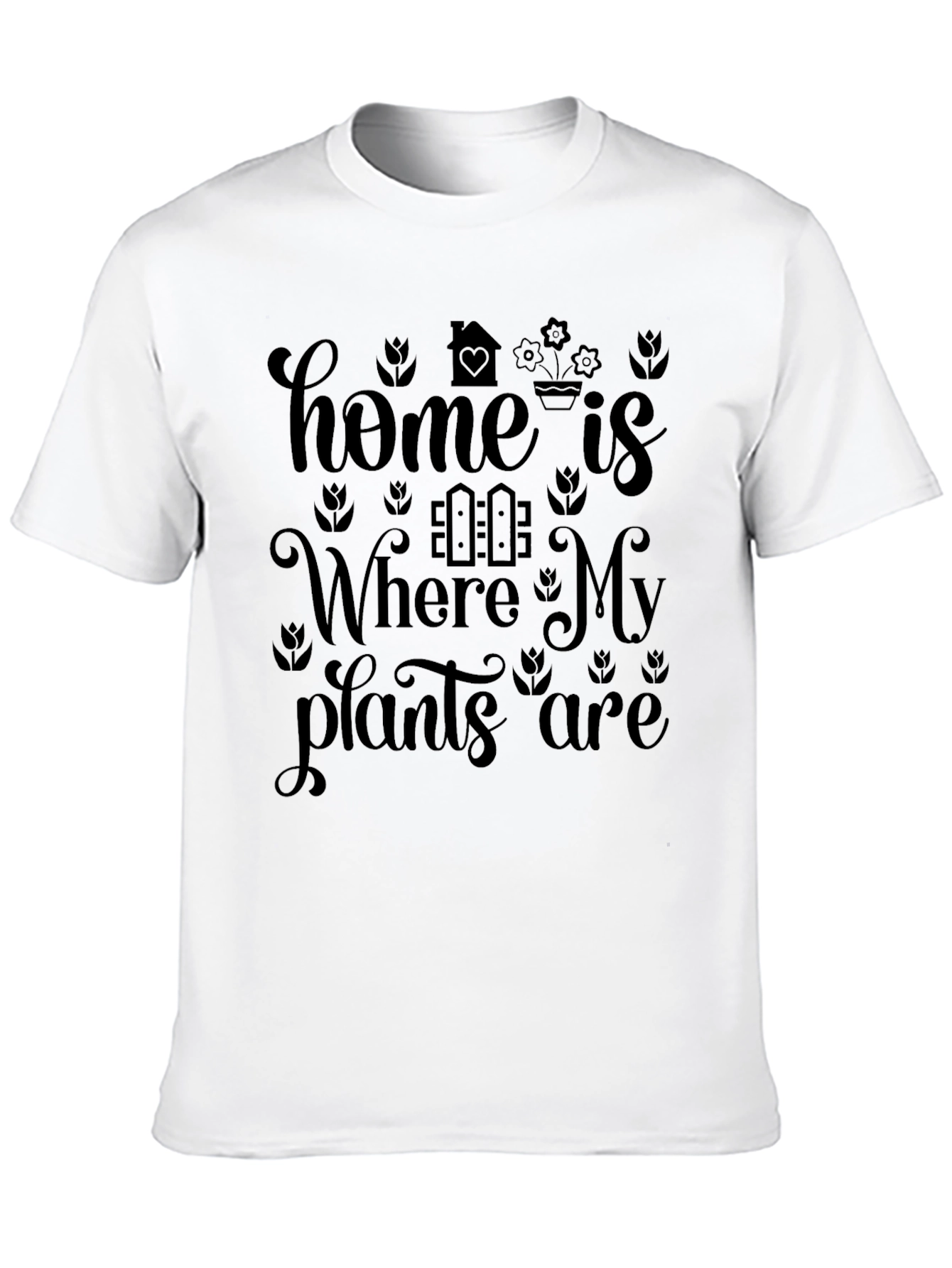 Black Home is Where My Plants Are - Graphic T-Shirt view 10