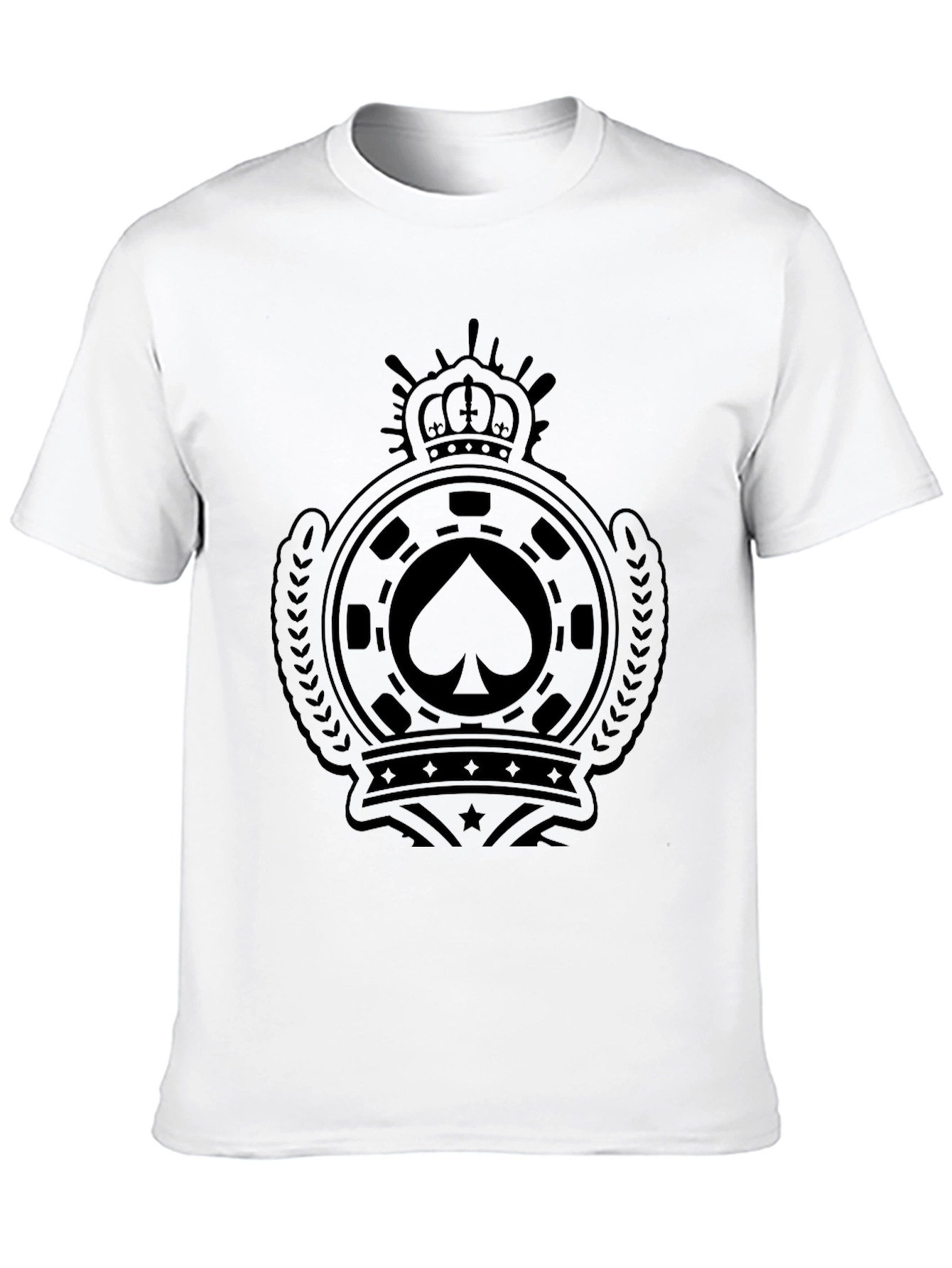 Black Spade Crest Graphic T-Shirt - Premium Black Tee view 10