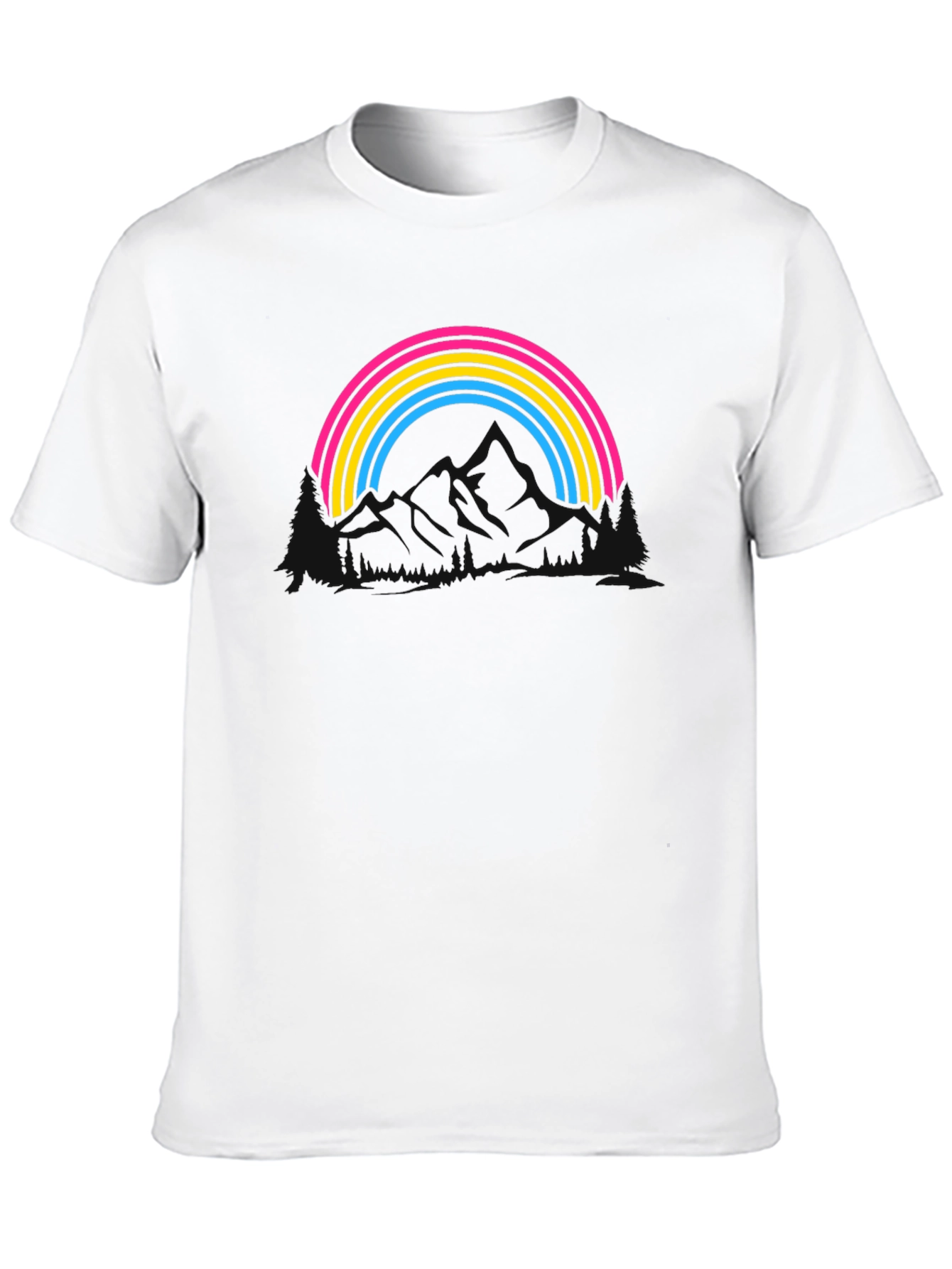 Black Pan Pride Rainbow T-Shirt - Black Cotton Blend Tee view 10
