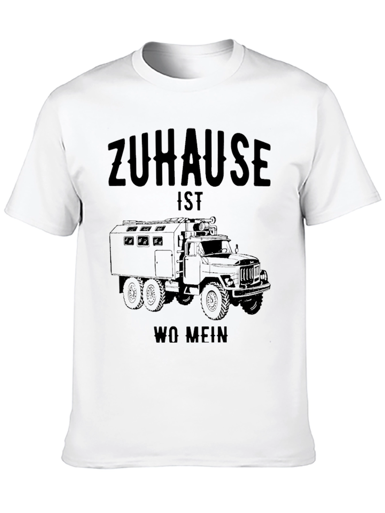 Black Zuhause Truck Graphic Tee - Black Crew Neck view 10