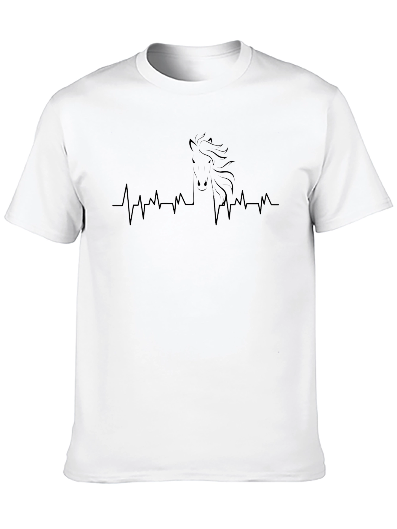 Black Horse Heartbeat Graphic Tee - Black view 10