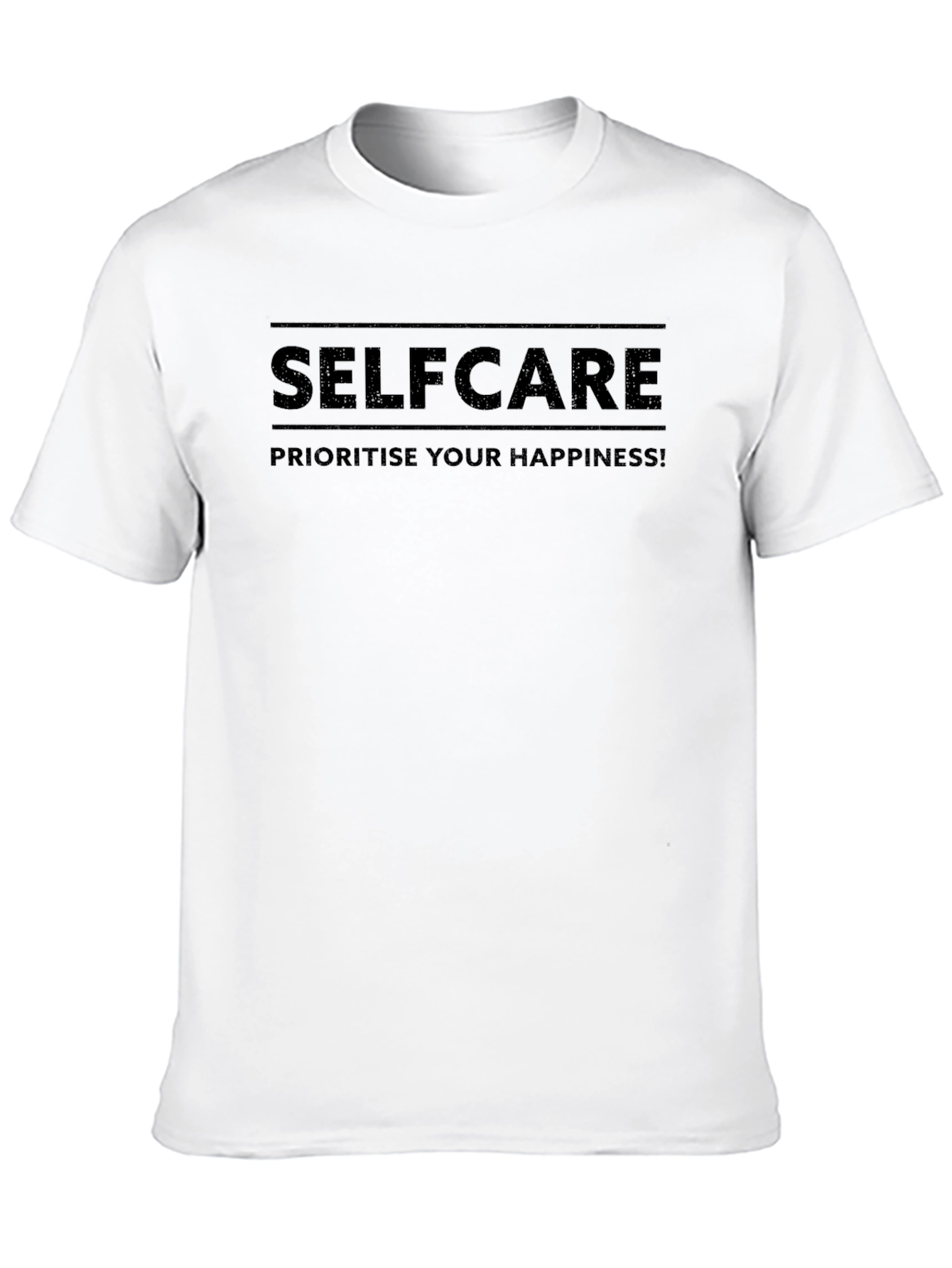 Black Selfcare Happiness T-Shirt view 10