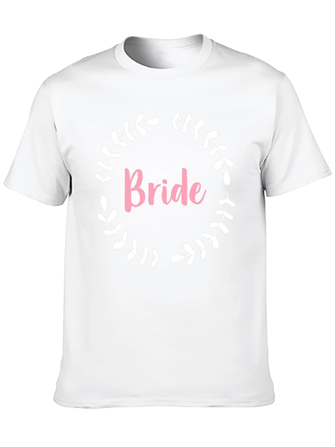Bride T-Shirt with Floral Wreath Design - 10